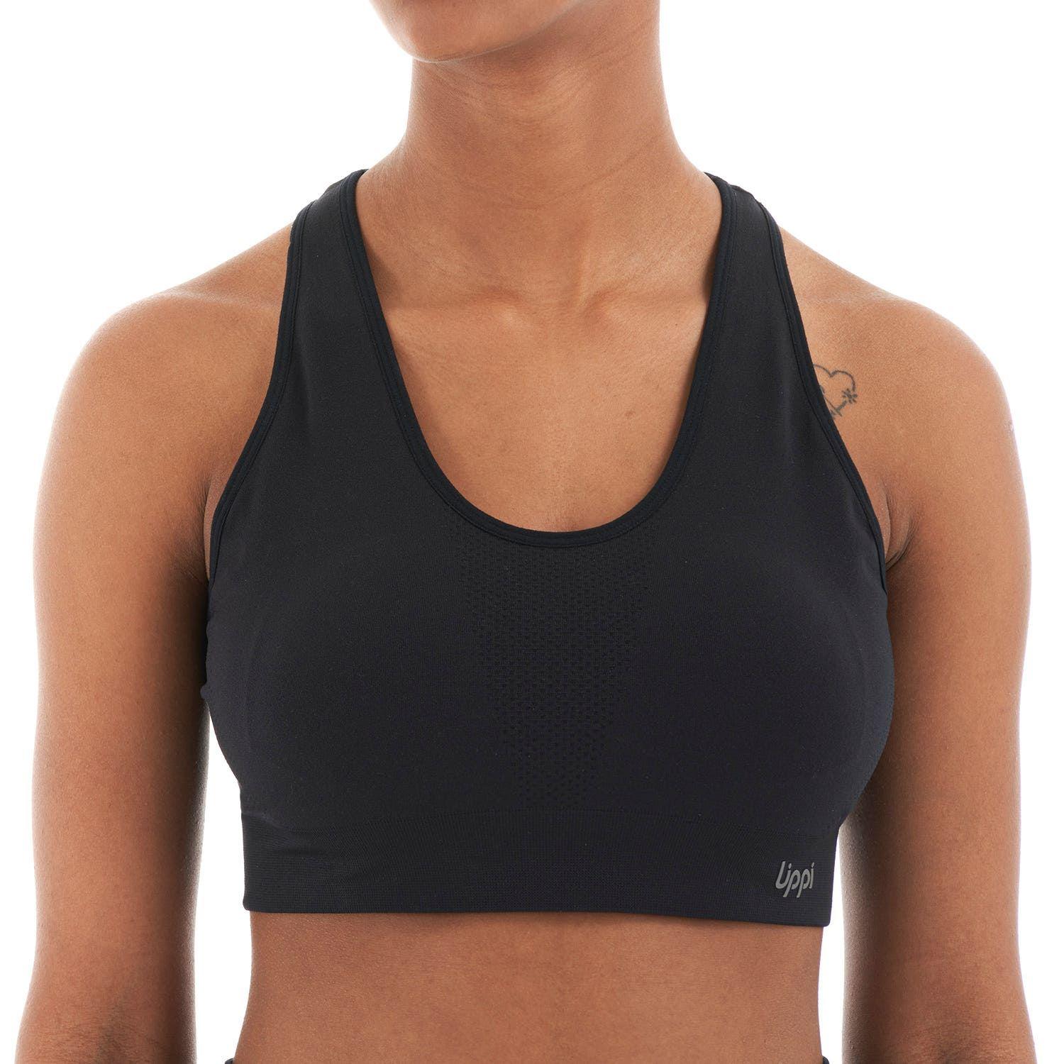 Peto Mujer In-Motion Stripes Bra Grafito Lippi-7