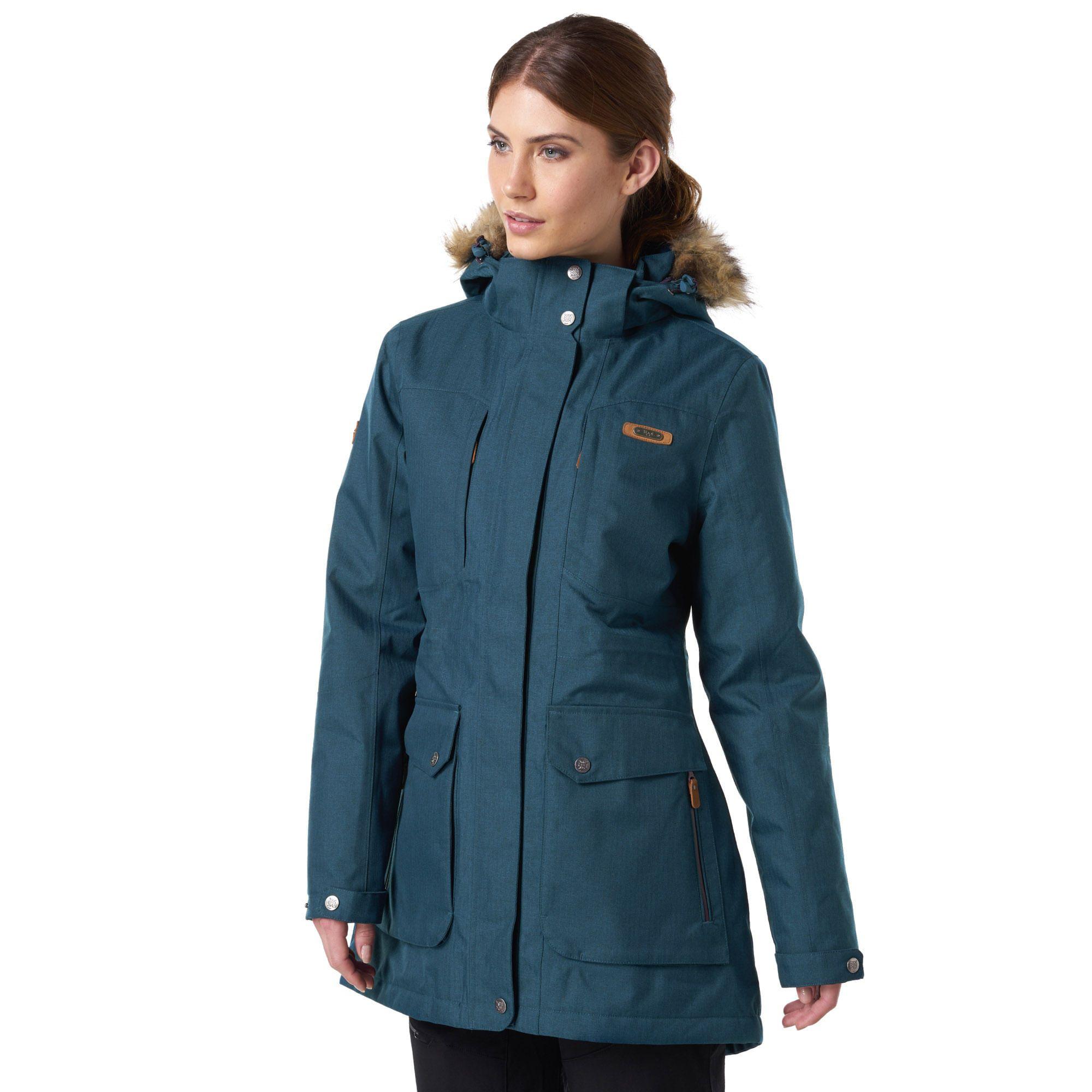 Chaqueta Mujer Roble B-Dry Hoody Jacket Melange Azul Noche Lippi-2