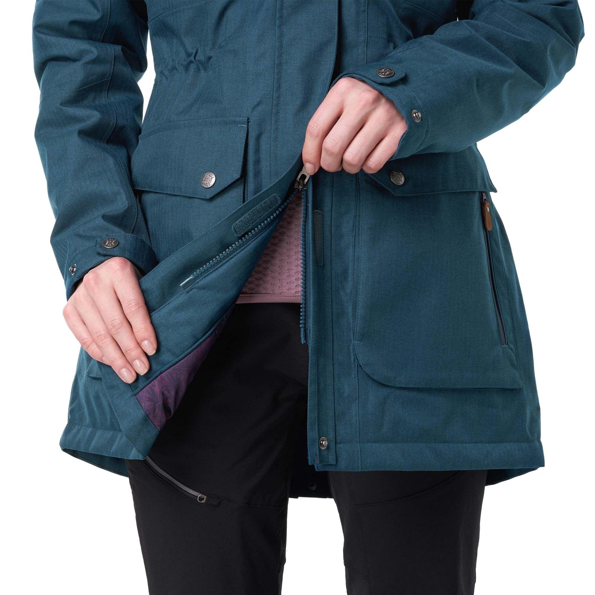 Chaqueta Mujer Roble B-Dry Hoody Jacket Melange Azul Noche Lippi-7