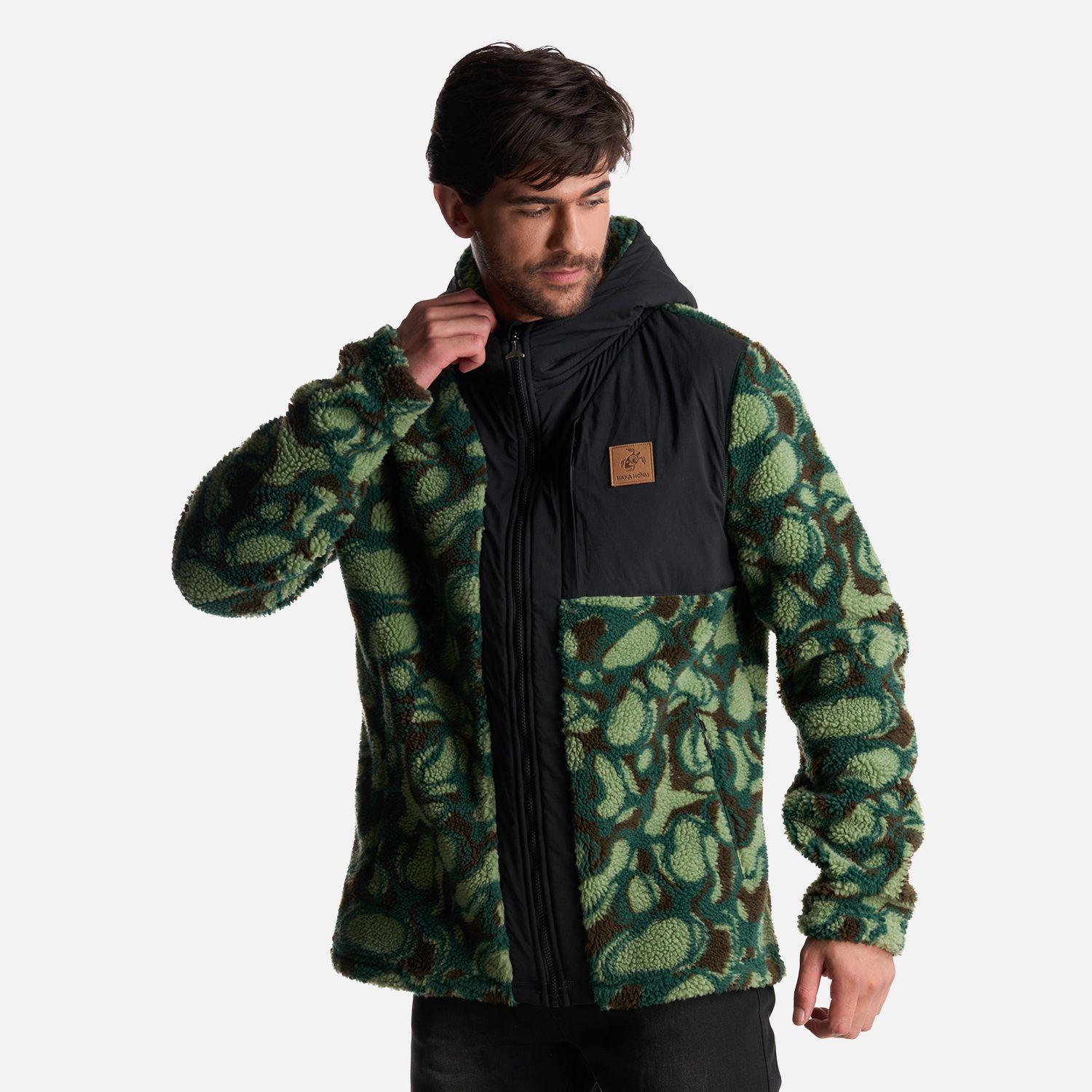 Poleron Hombre Porteador Print Verde Haka Honu-1