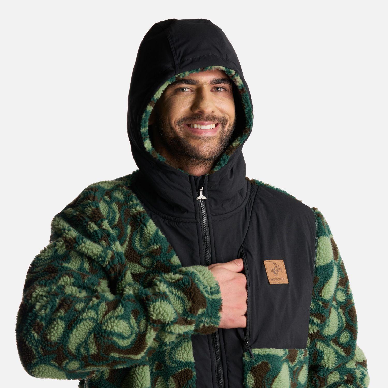 Poleron Hombre Porteador Print Verde Haka Honu-4