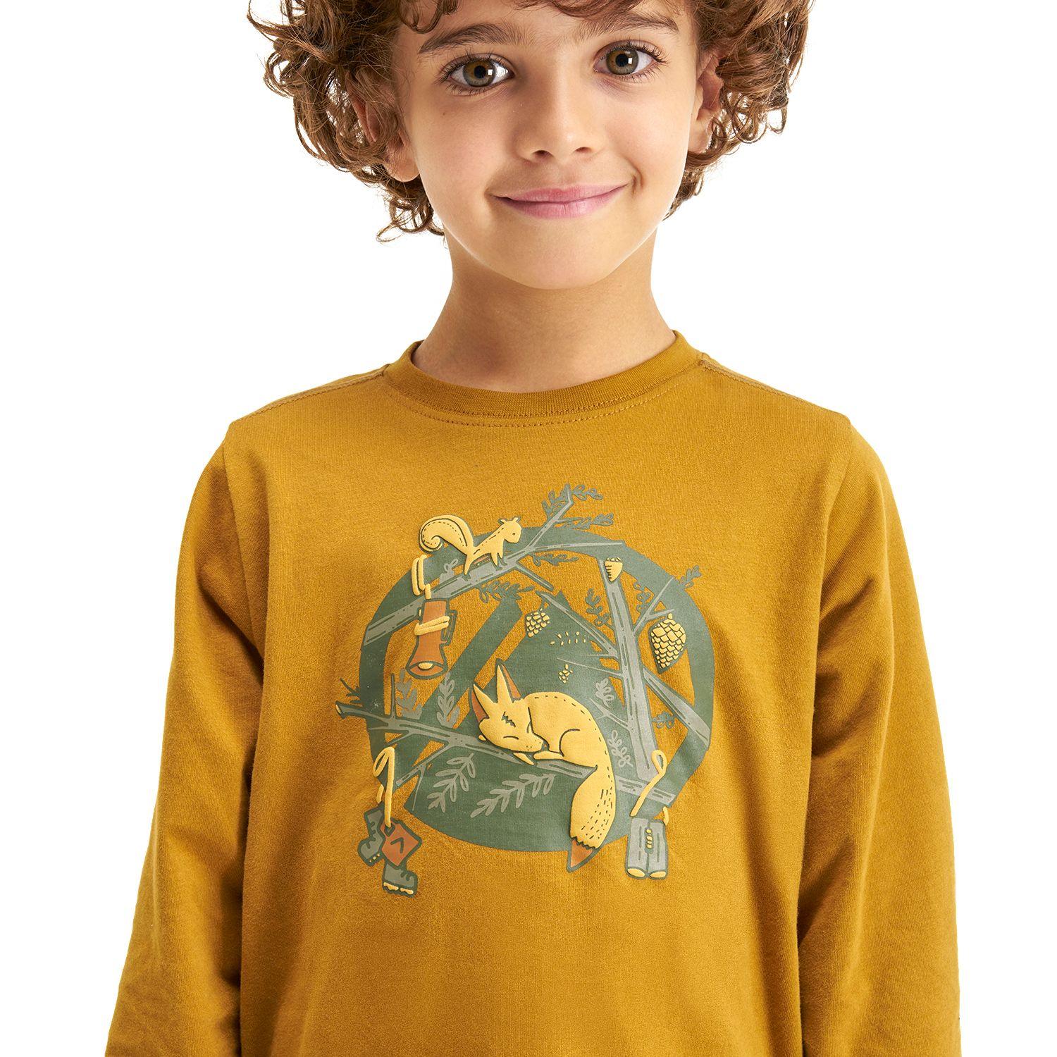 Polera Niño Camp Long Sleeve T-Shirt Mostaza Lippi-4