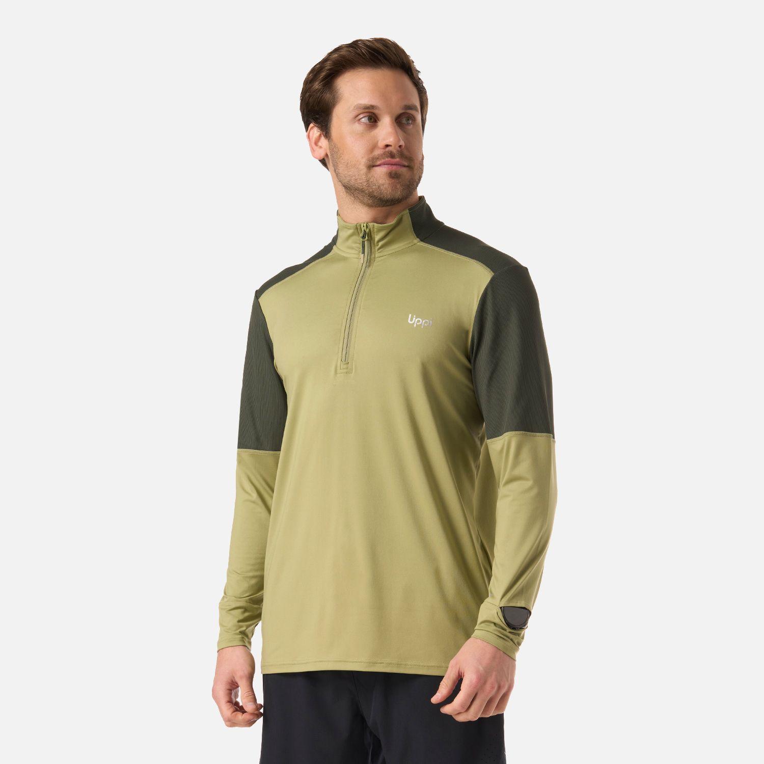 Polerón Hombre Puerto Trucco 1/4 Zip Verde Lippi V26-1