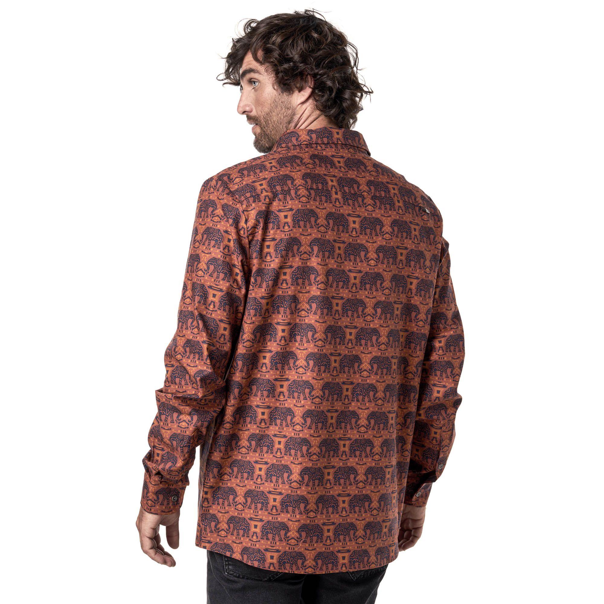 Camisa Hombre Lazlo California Print Naranjo Haka Honu-1