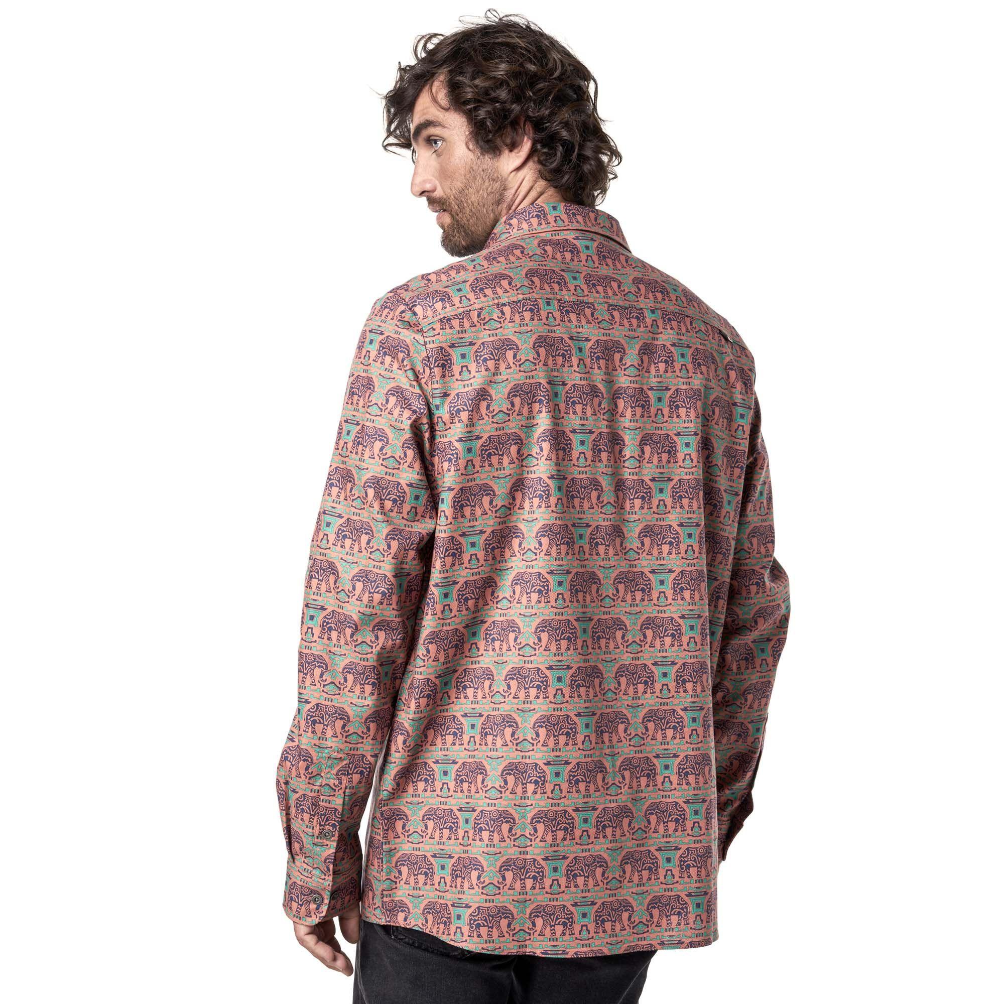 Camisa Hombre Lazlo California Print Naranjo Haka Honu-2