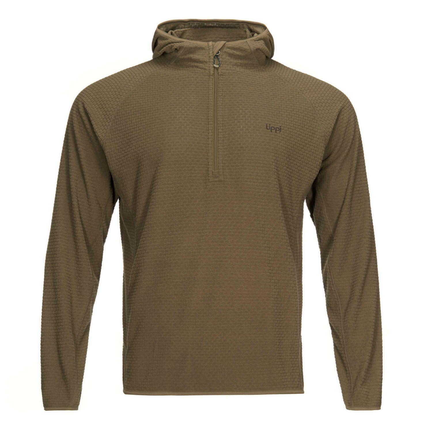Poleron Hombre Jacaranda Nano-F 14 Zip Hoody Verde Oscuro Lippi I21-0