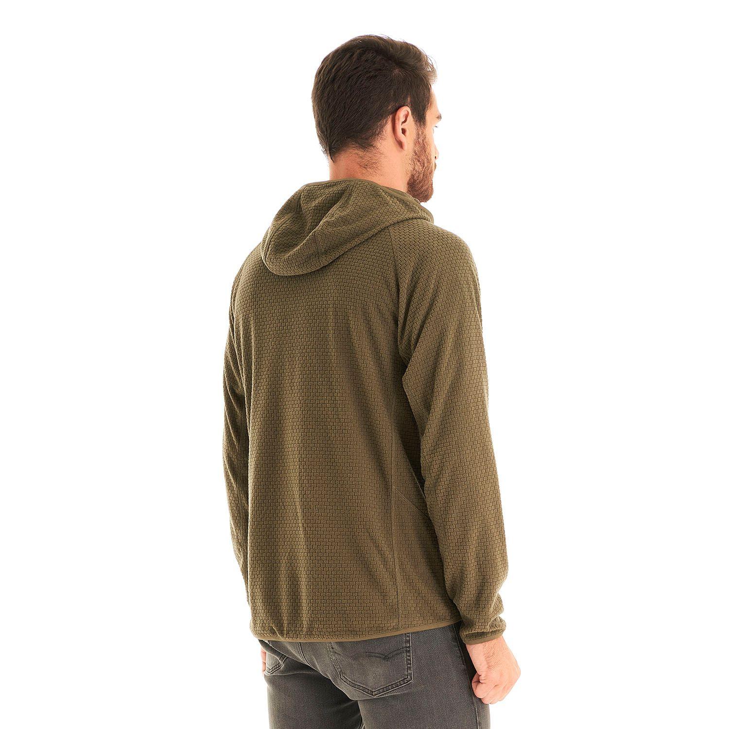 Poleron Hombre Jacaranda Nano-F 14 Zip Hoody Verde Oscuro Lippi I21-4