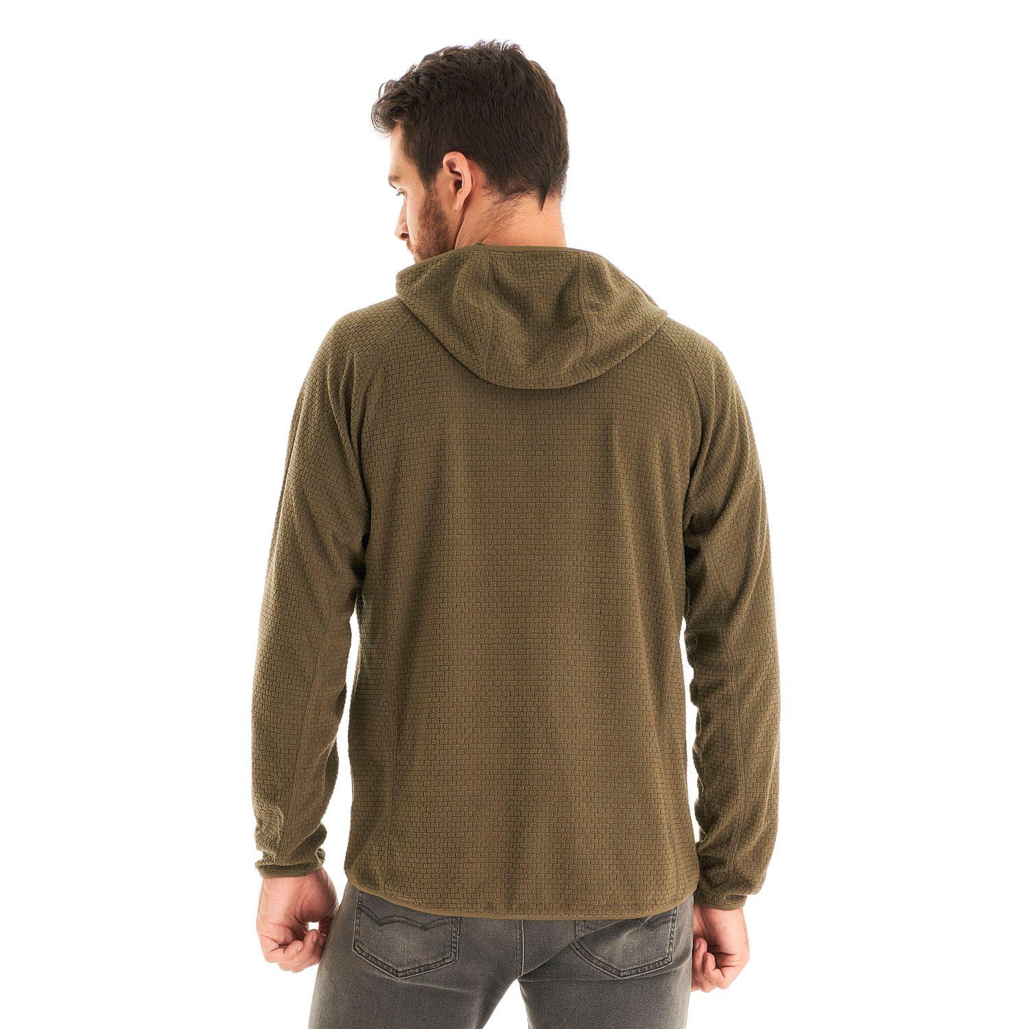Poleron Hombre Jacaranda Nano-F 14 Zip Hoody Verde Oscuro Lippi I21-5