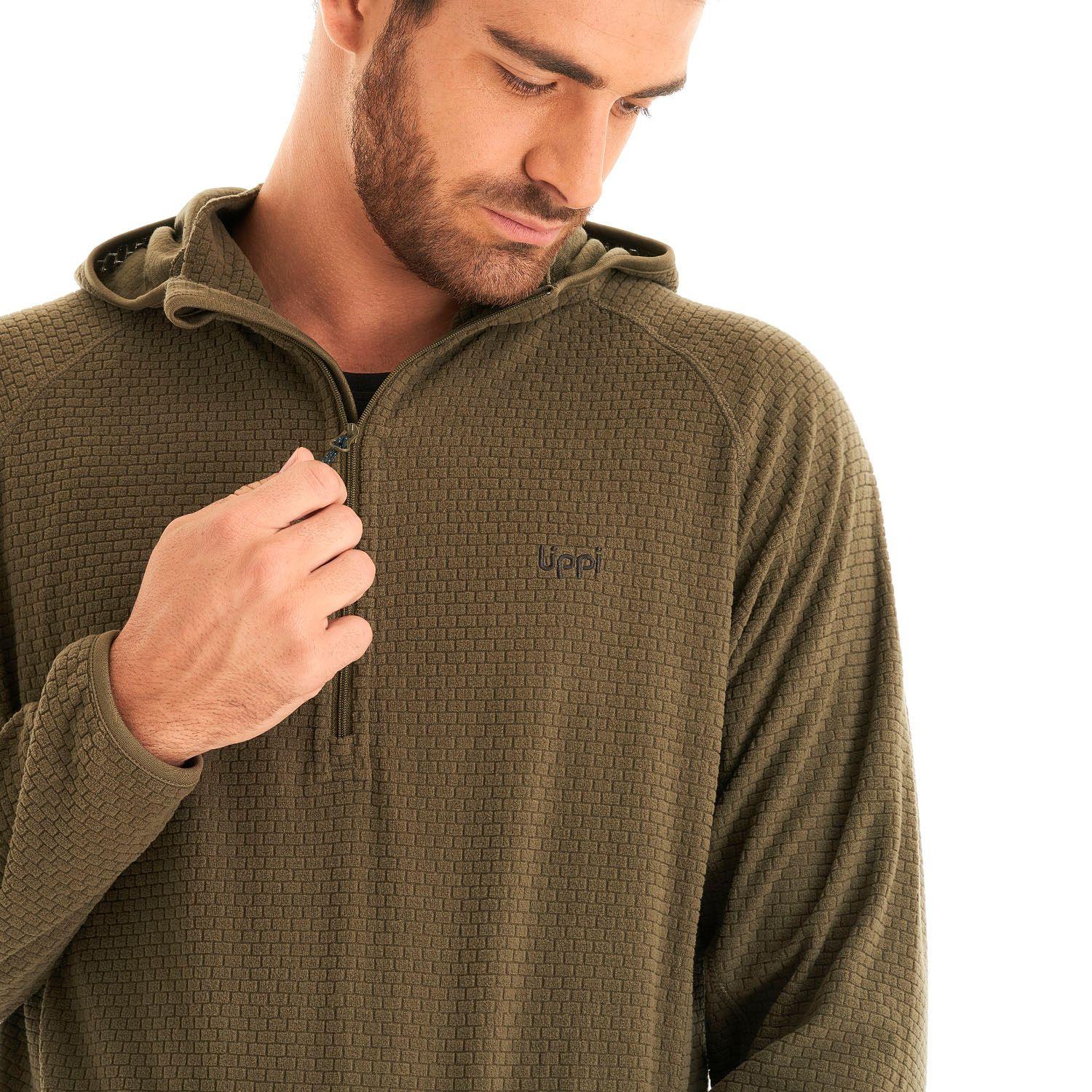 Poleron Hombre Jacaranda Nano-F 14 Zip Hoody Verde Oscuro Lippi I21-6