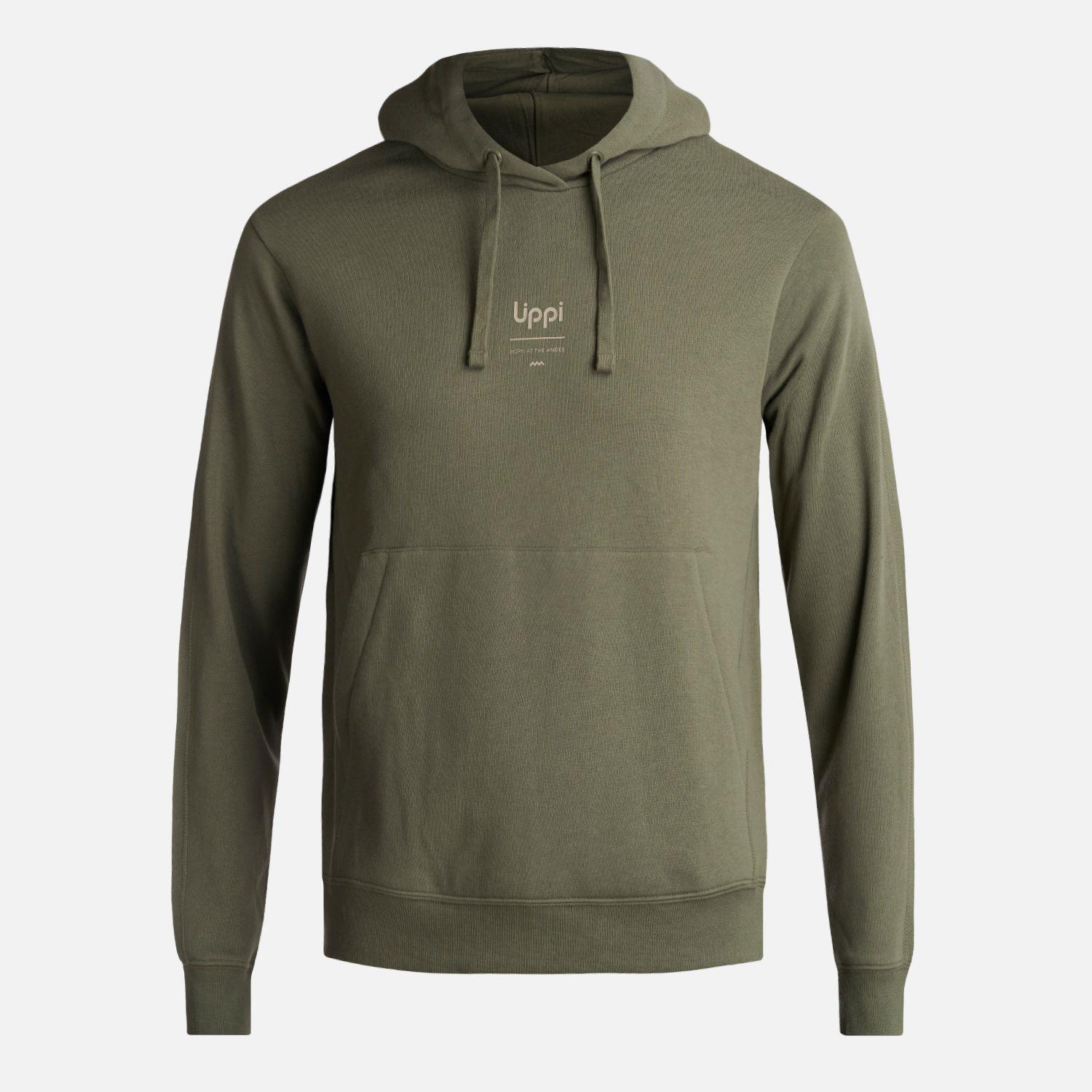 Poleron Teen Boy Ulmo Mid Point Hoody Sweatshirt Verde Musgo Lippi-0