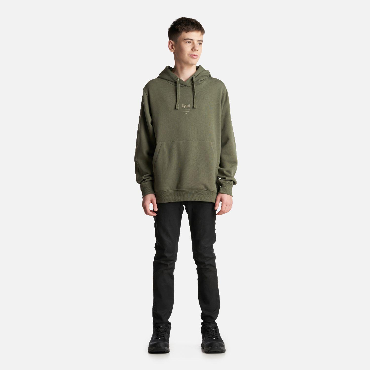 Poleron Teen Boy Ulmo Mid Point Hoody Sweatshirt Verde Musgo Lippi-7