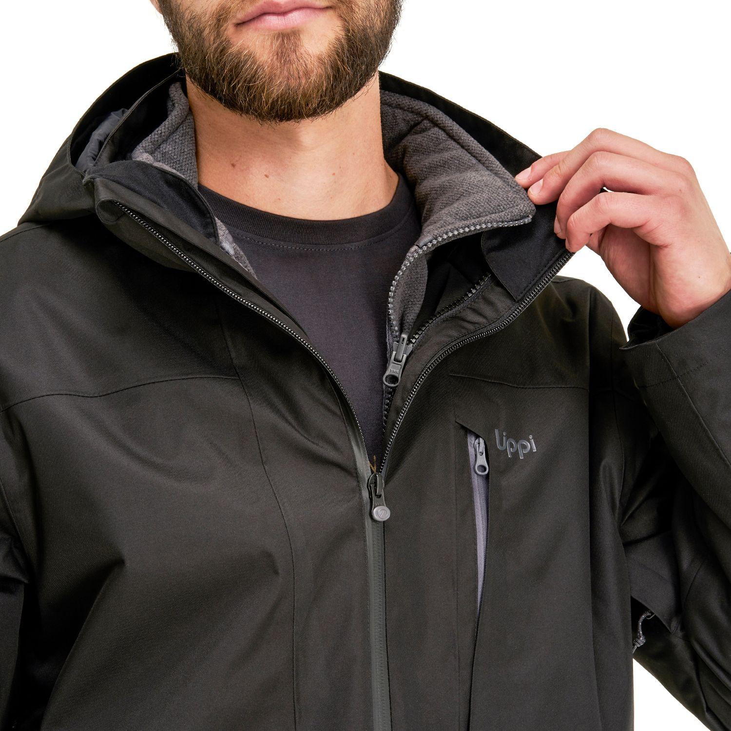 Chaqueta Hombre Tres Cruces Fusion-3 Hoody Jacket Negro Negro Lippi-6