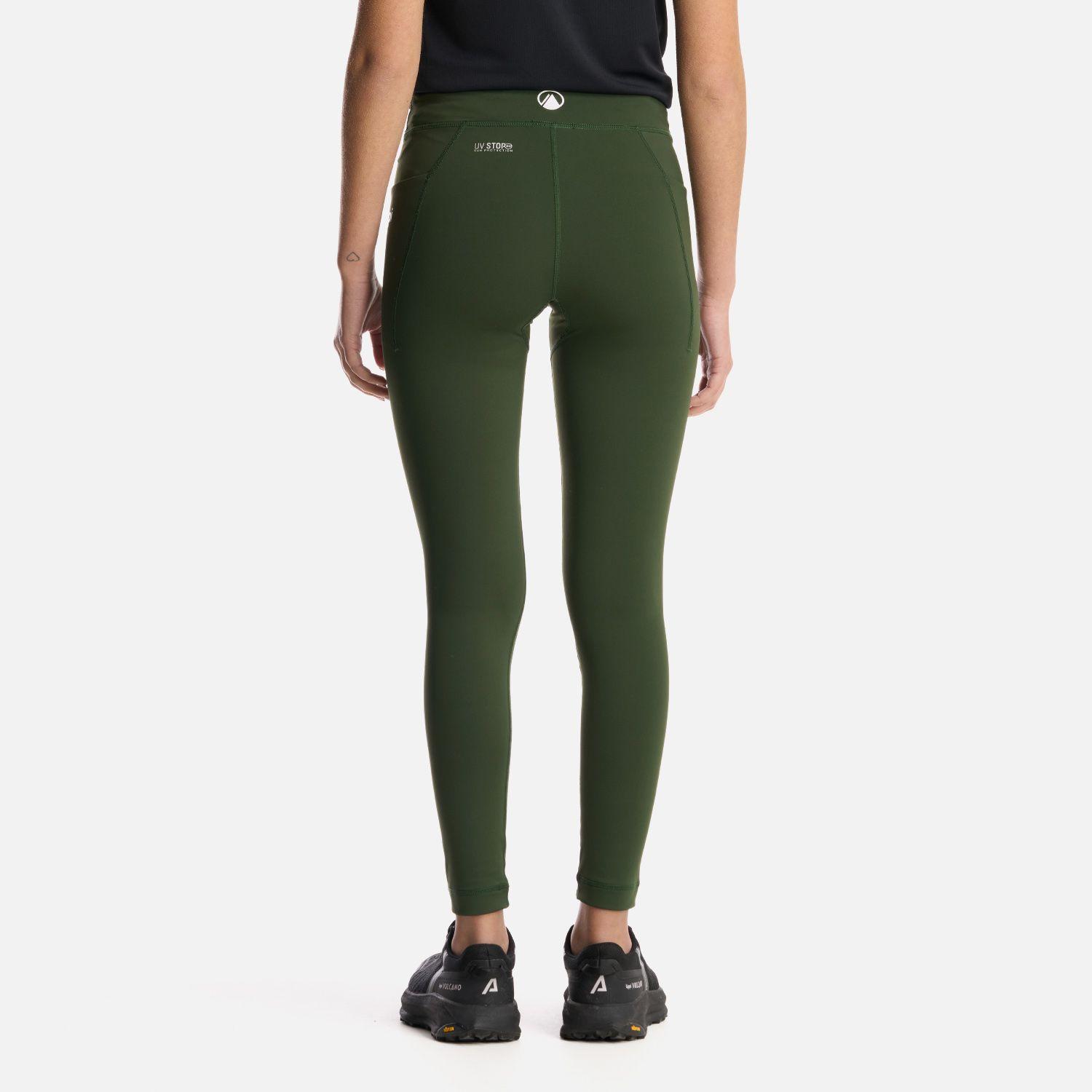 Calza Teen Girl In-Action Sport Leggings Verde Militar Lippi-2