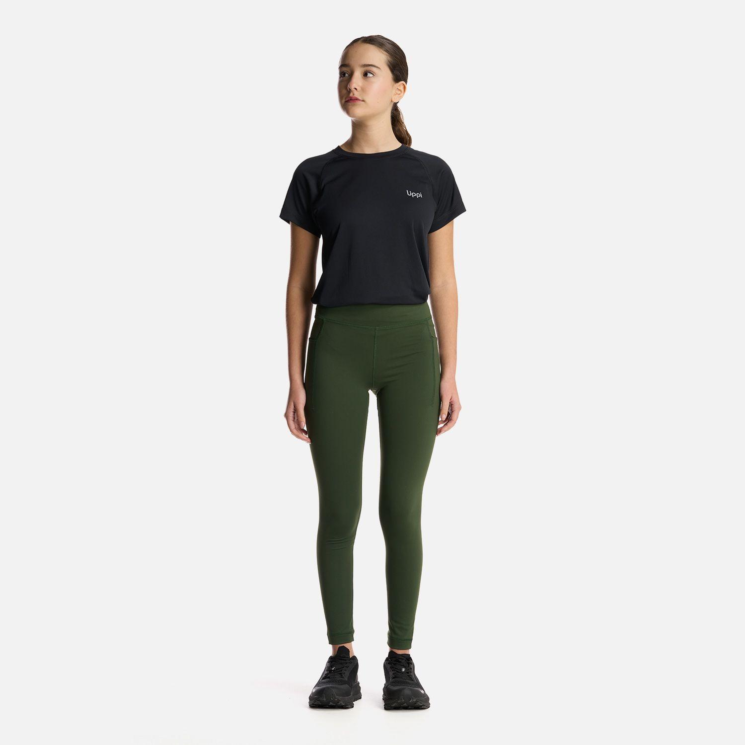 Calza Teen Girl In-Action Sport Leggings Verde Militar Lippi-4