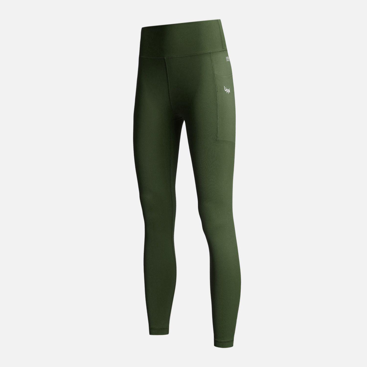 Calza Teen Girl In-Action Sport Leggings Verde Militar Lippi-5