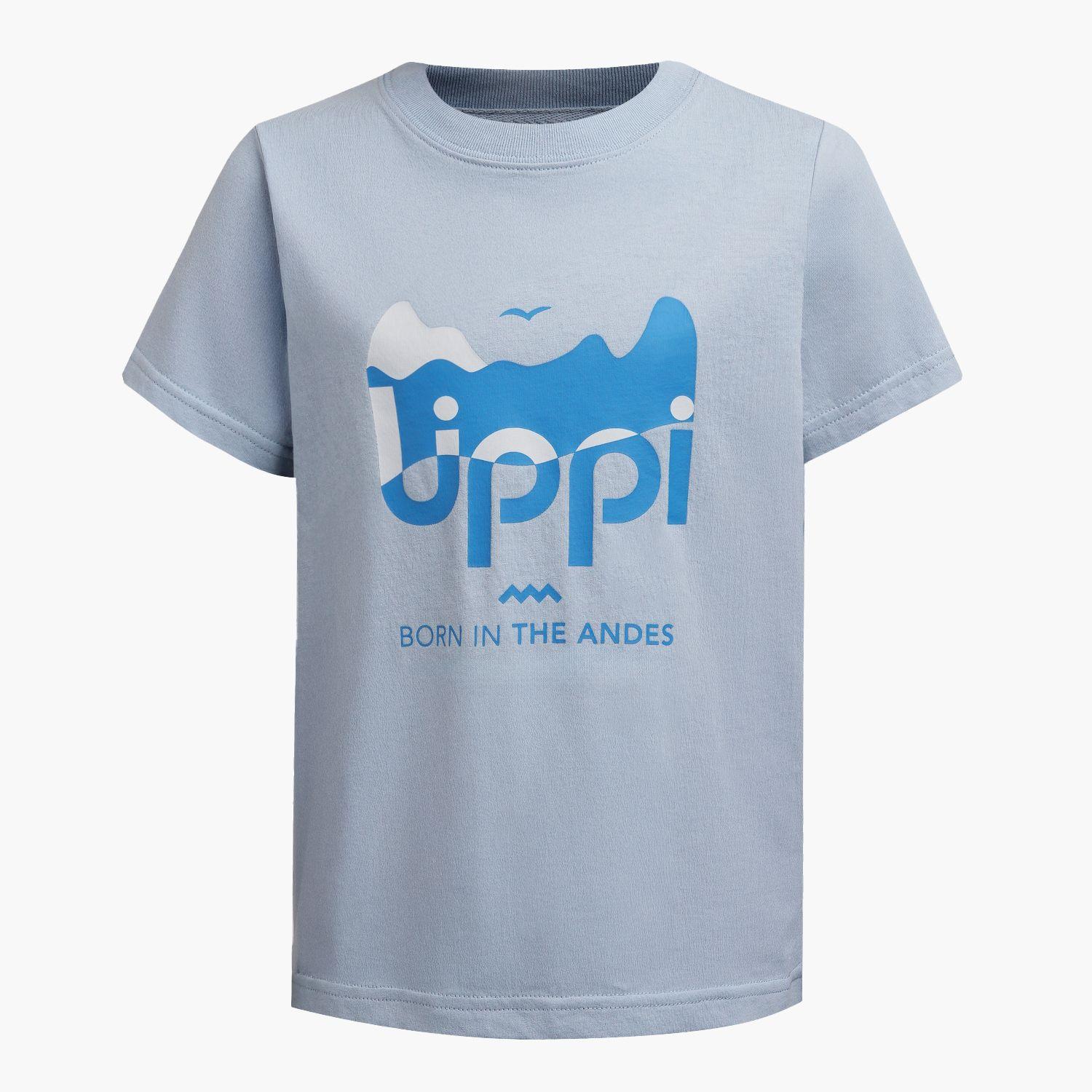 Polera Niño Logo Lippi T-shirt Celeste Oscuro Lippi V26-4