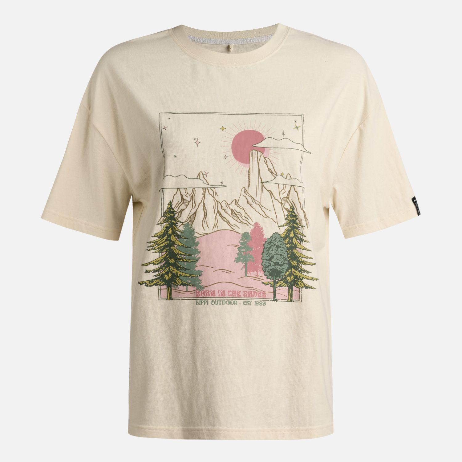 Polera Teen Girl Psychedelic Oversize T-Shirt Crema Lippi-5