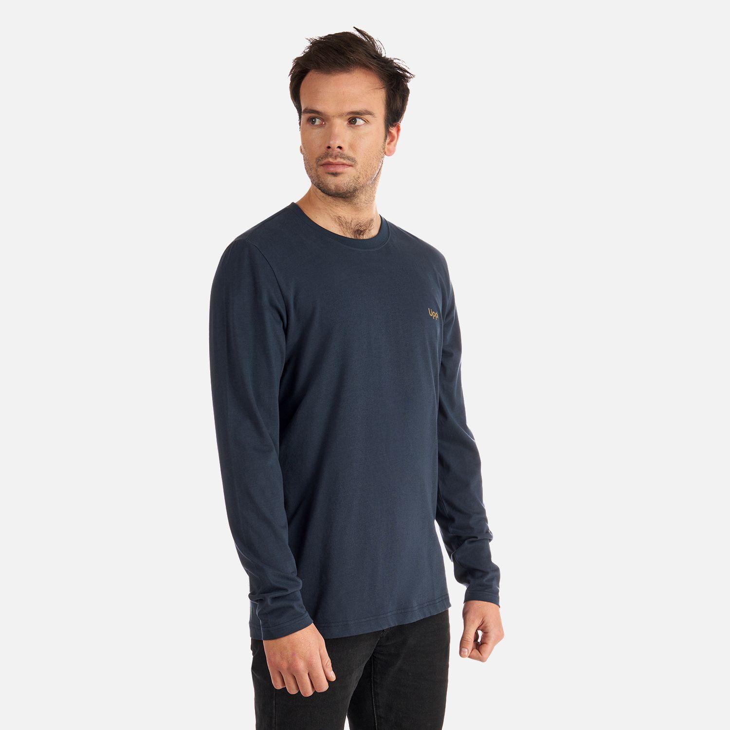 Polera Hombre Ulmo Long Sleeve T-Shirt Azul Oscuro Lippi-2