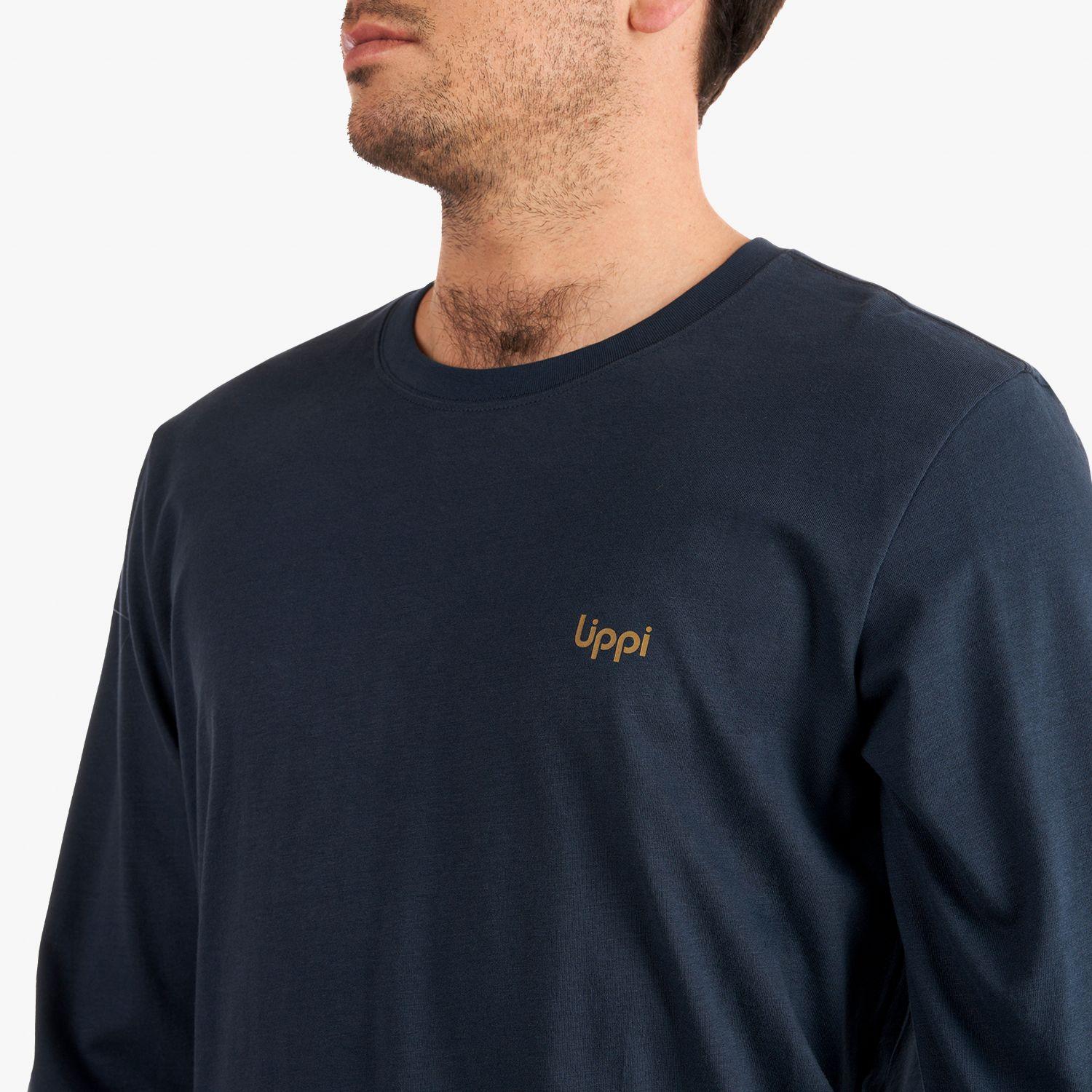 Polera Hombre Ulmo Long Sleeve T-Shirt Azul Oscuro Lippi-5