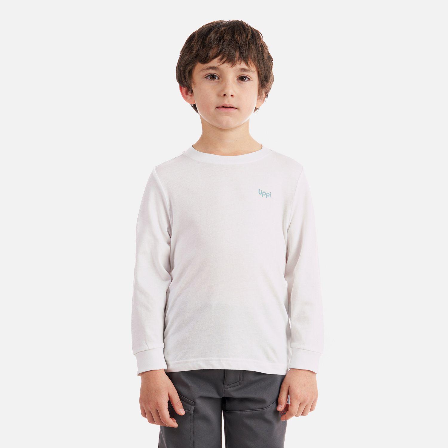 Polera Niño Aquatic Long Sleeve T-Shirt Blanco Lippi-1