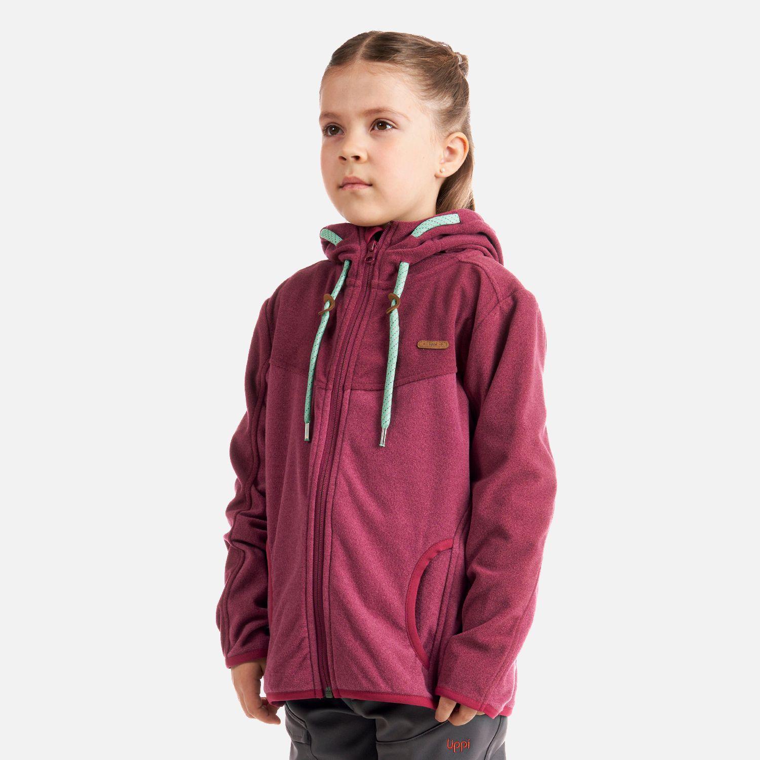 Poleron Niña Stripes Nano-F Full Zip Hoody Frambuesa Lippi-2
