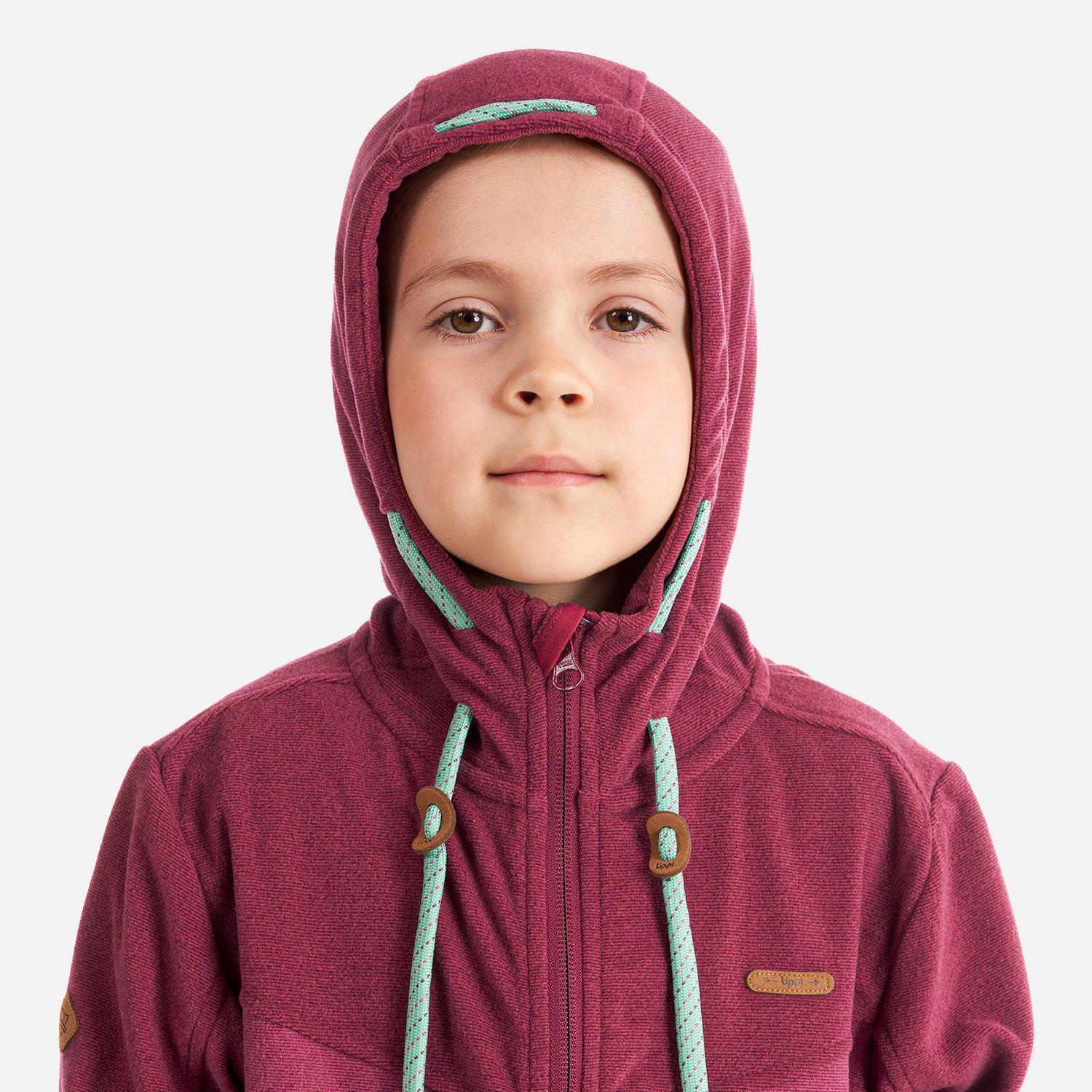 Poleron Niña Stripes Nano-F Full Zip Hoody Frambuesa Lippi-4