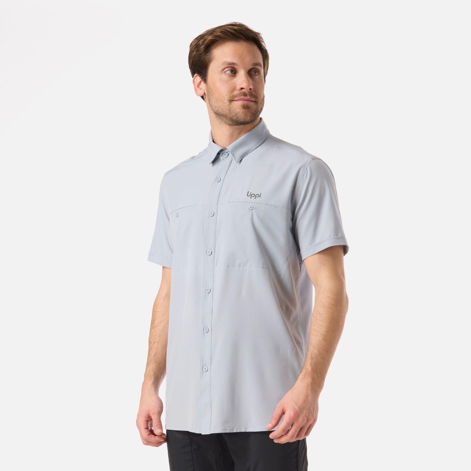 Camisa Hombre Wallace Short Sleeve Q-Dry Shirt Celeste Lippi V26-1