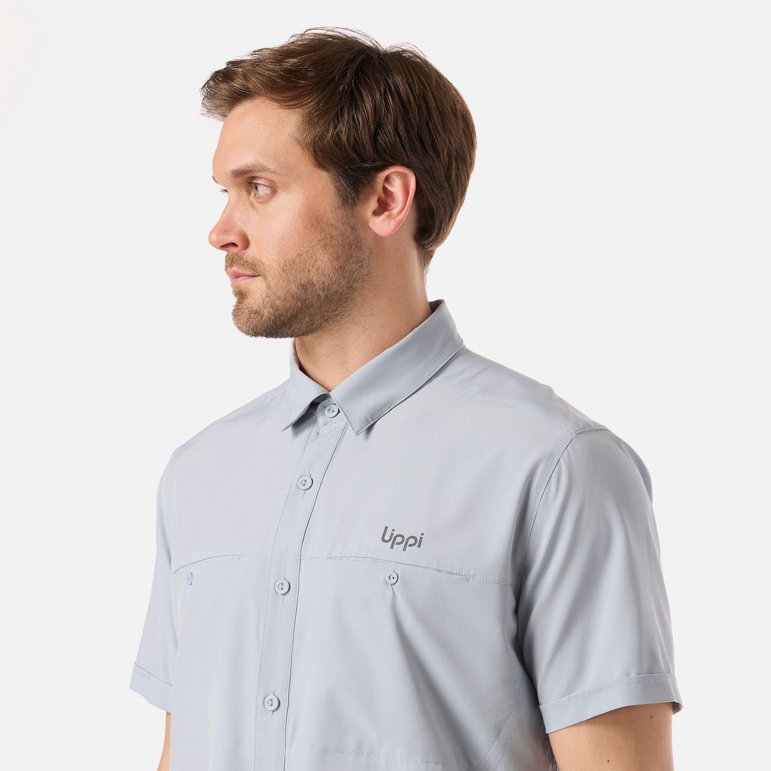 Camisa Hombre Wallace Short Sleeve Q-Dry Shirt Celeste Lippi V26-3