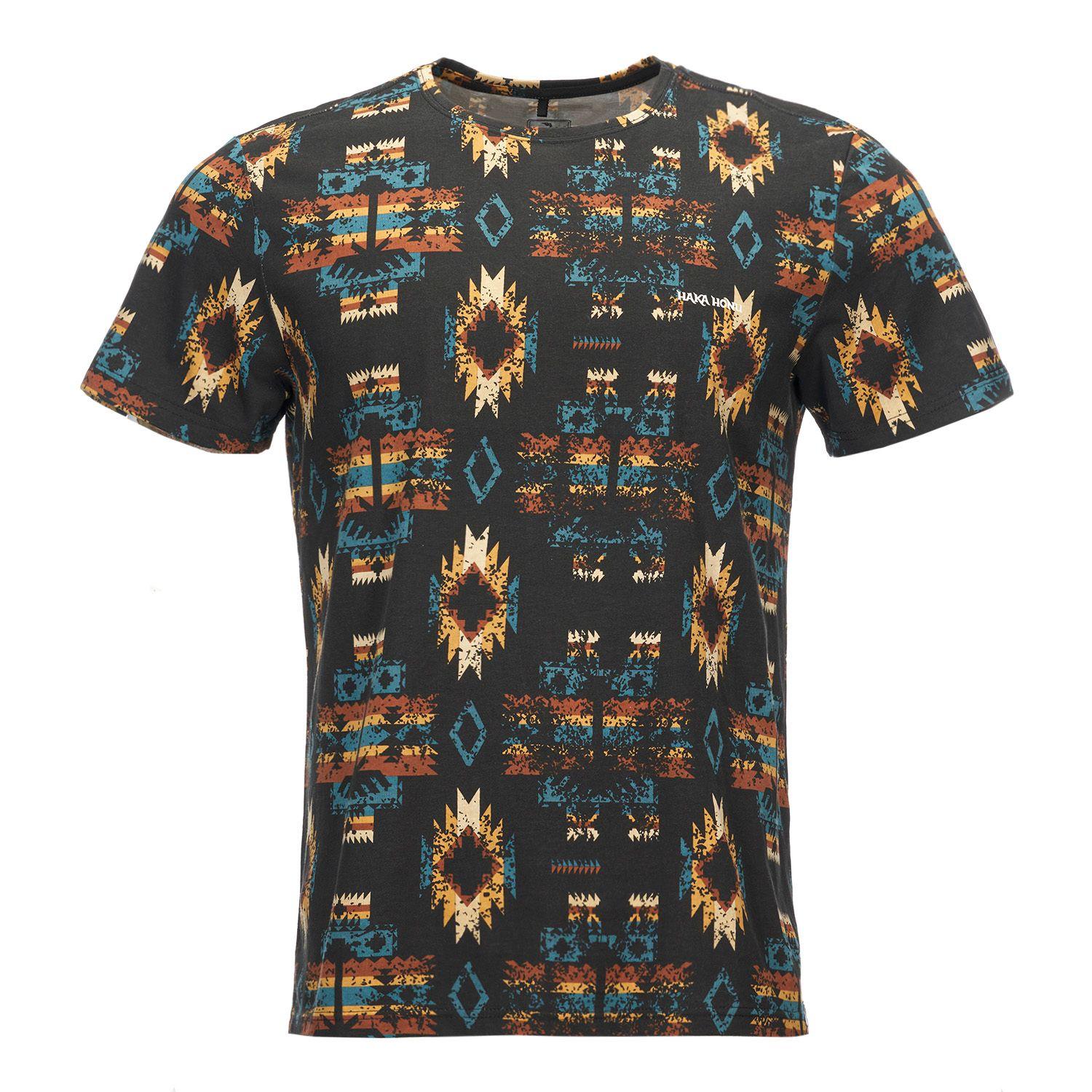 Polera Hombre Azteca Grafito Haka Honu-0