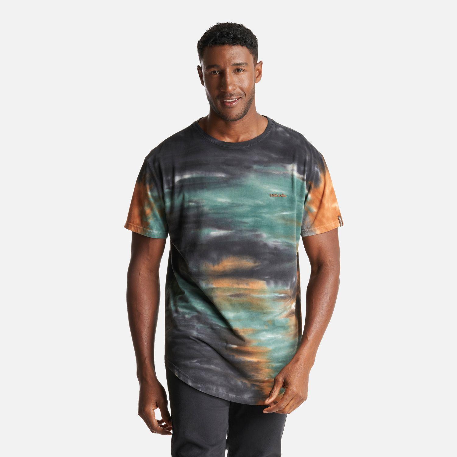 Polera Hombre Rastro Print Negro Haka Honu-1
