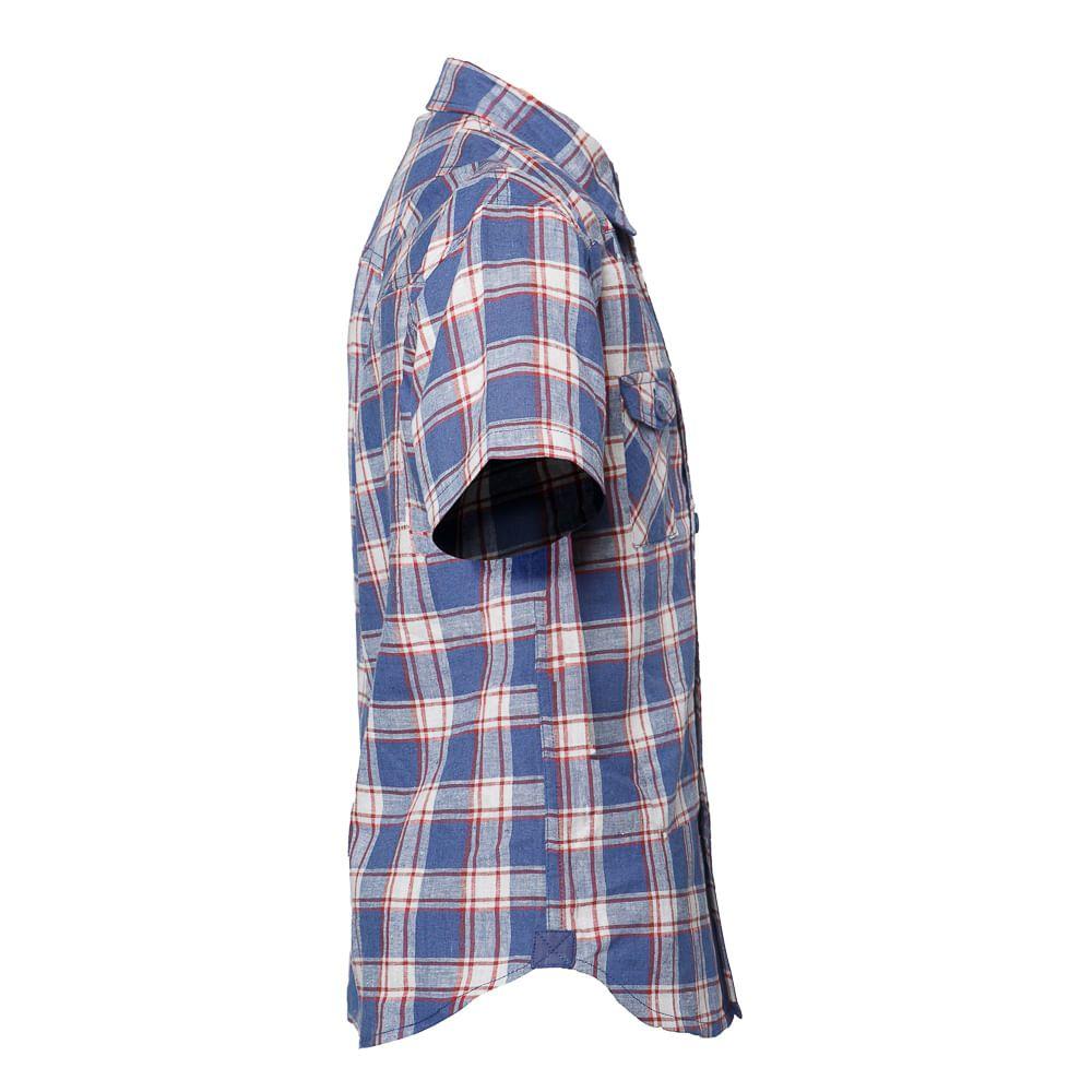 Camisa Niño Mountain Towns Shorts Sleeve Shirt Azul Grisaceo / Celeste Lippi-1