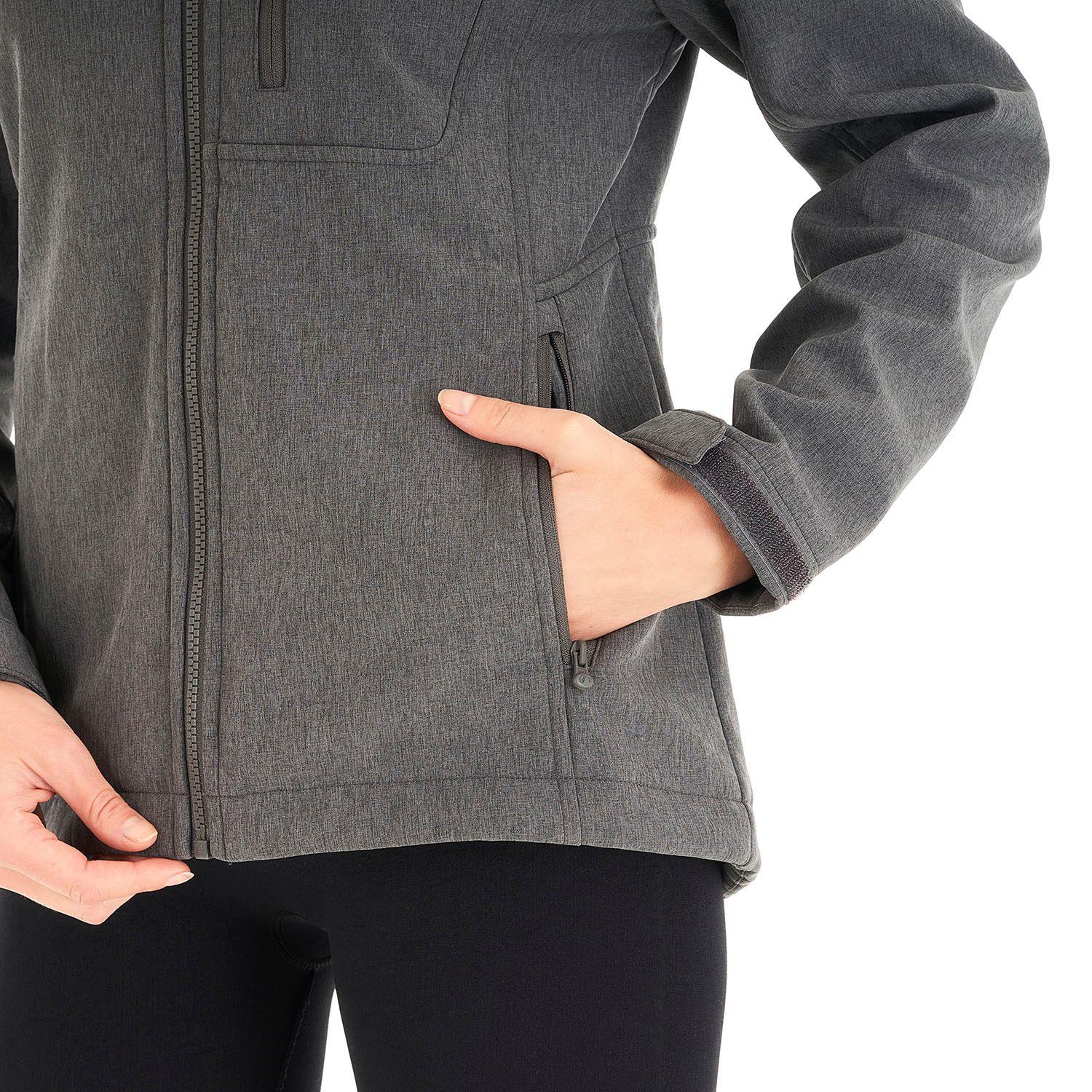 Chaqueta Mujer Macaya Softshell Hoody Jacket Melange Gris Lippi V21-9