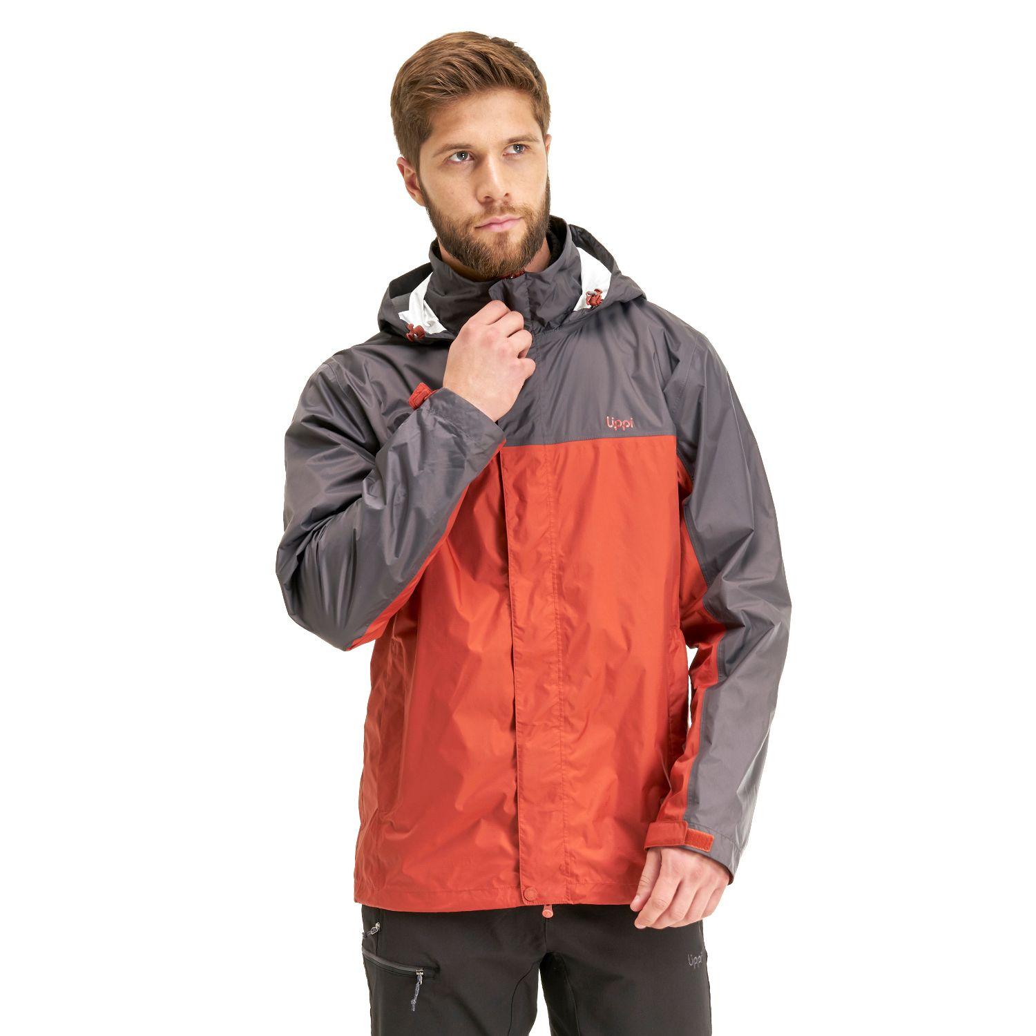 Chaqueta Hombre Abyss B-Dry Hoody Jacket Terracota / Gris Oscuro Lippi-1