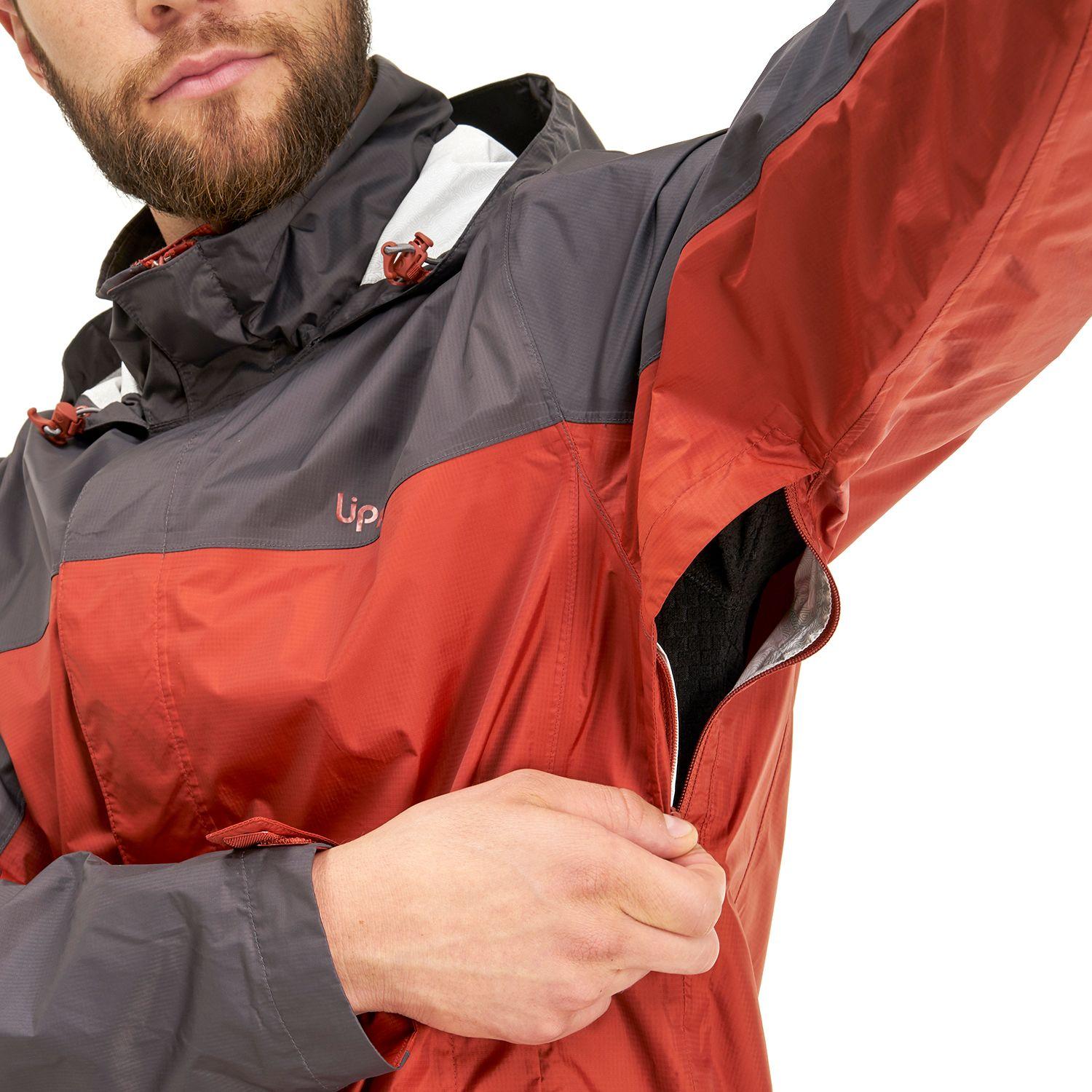Chaqueta Hombre Abyss B-Dry Hoody Jacket Terracota / Gris Oscuro Lippi-4