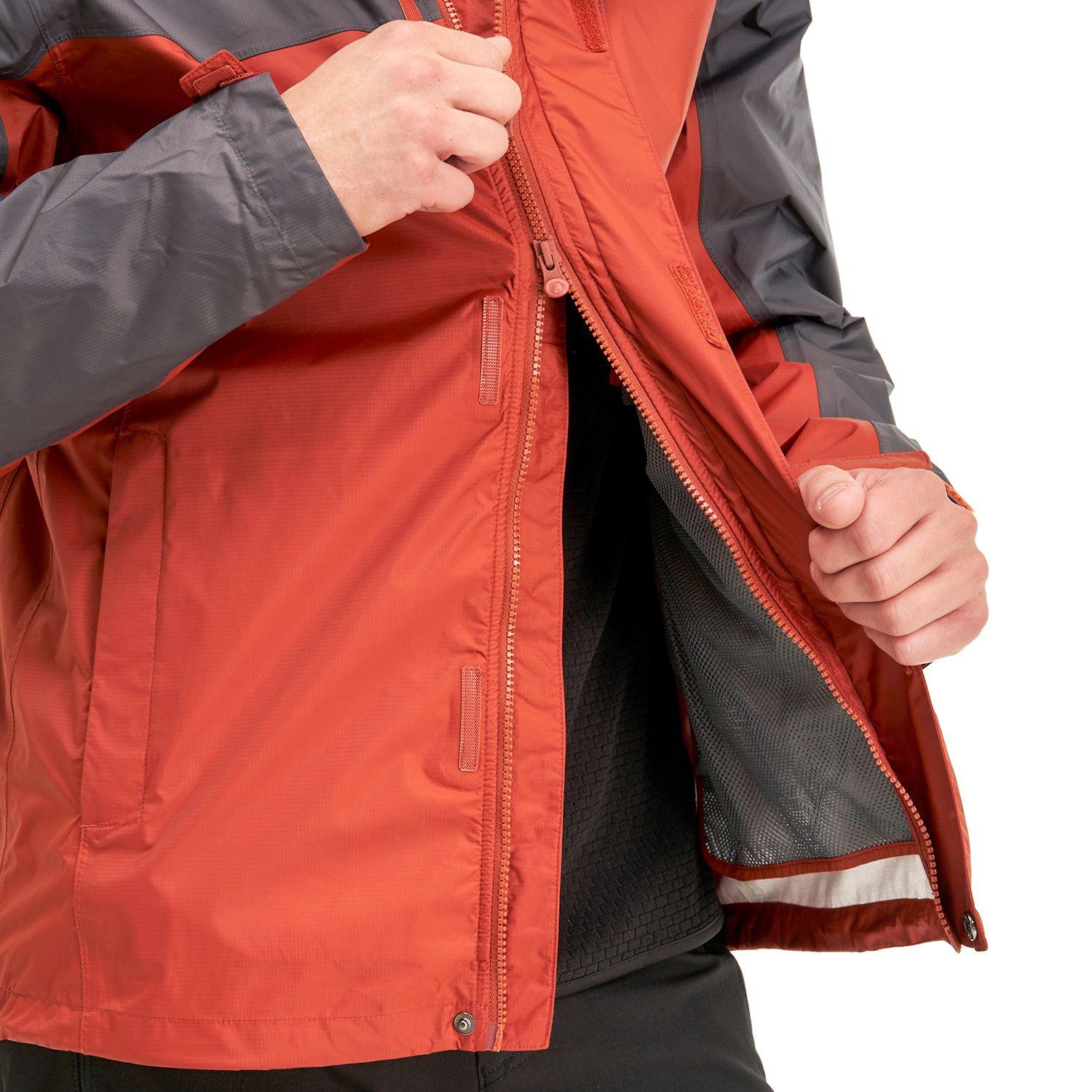 Chaqueta Hombre Abyss B-Dry Hoody Jacket Terracota / Gris Oscuro Lippi-5