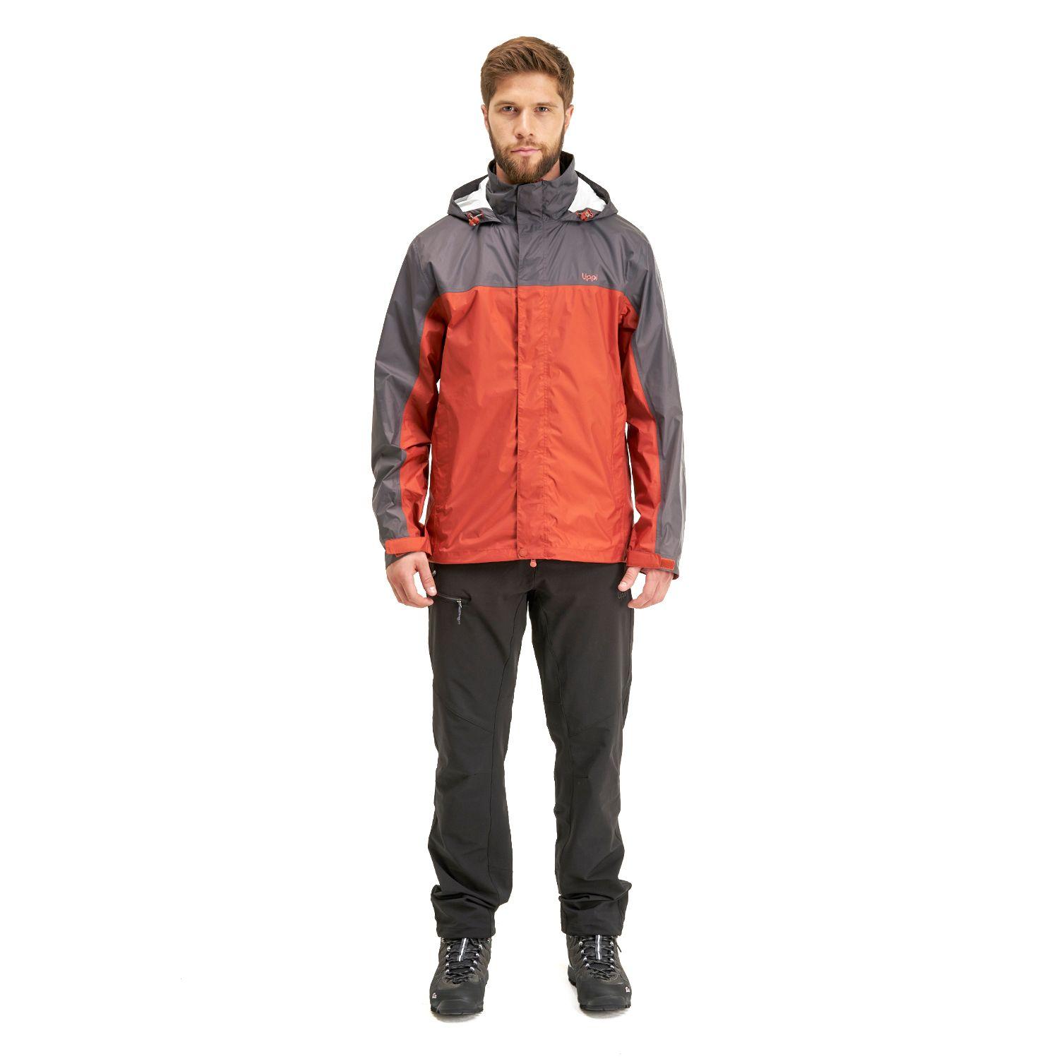 Chaqueta Hombre Abyss B-Dry Hoody Jacket Terracota / Gris Oscuro Lippi-9
