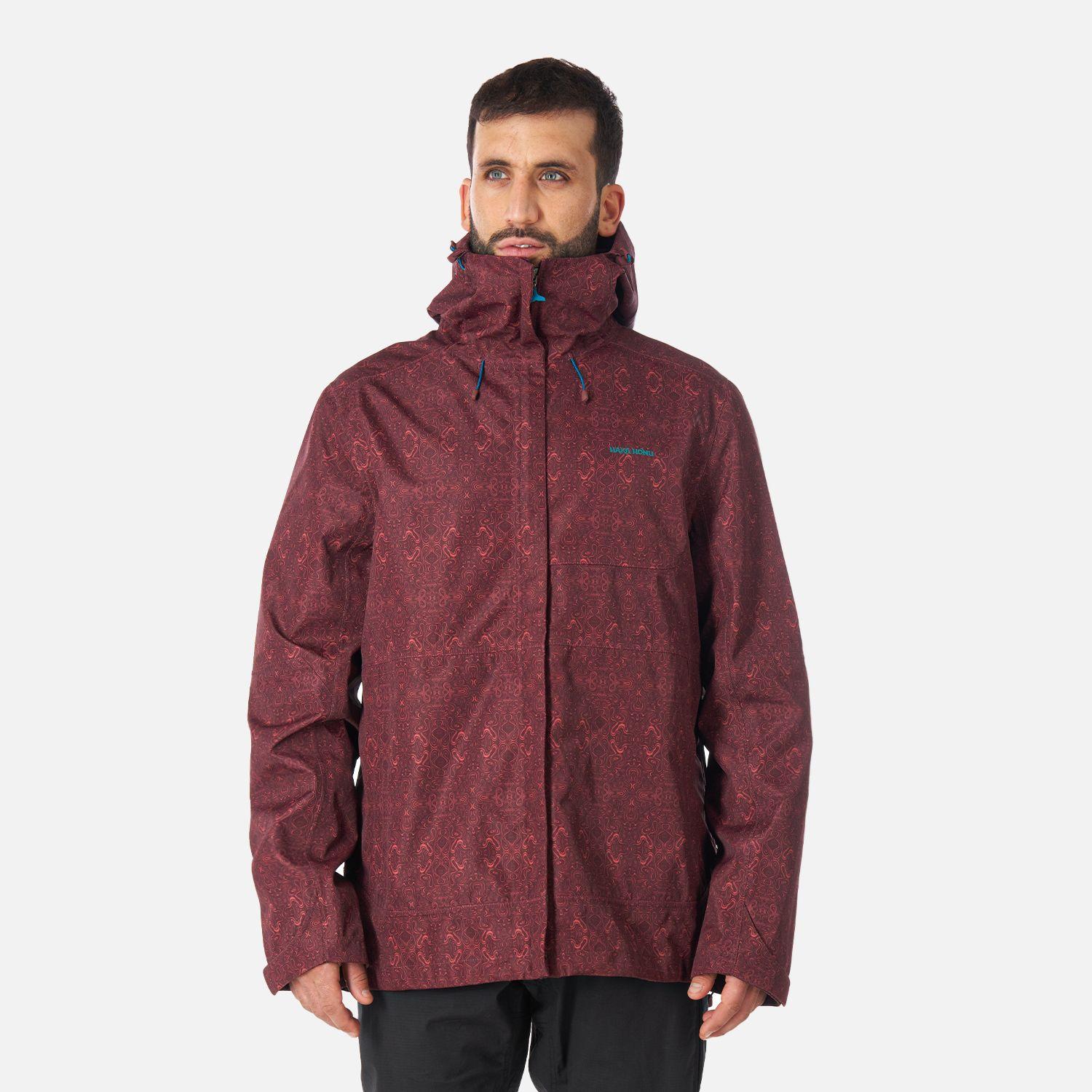 Chaqueta Hombre Agua-zero Print Vino Haka Honu-1