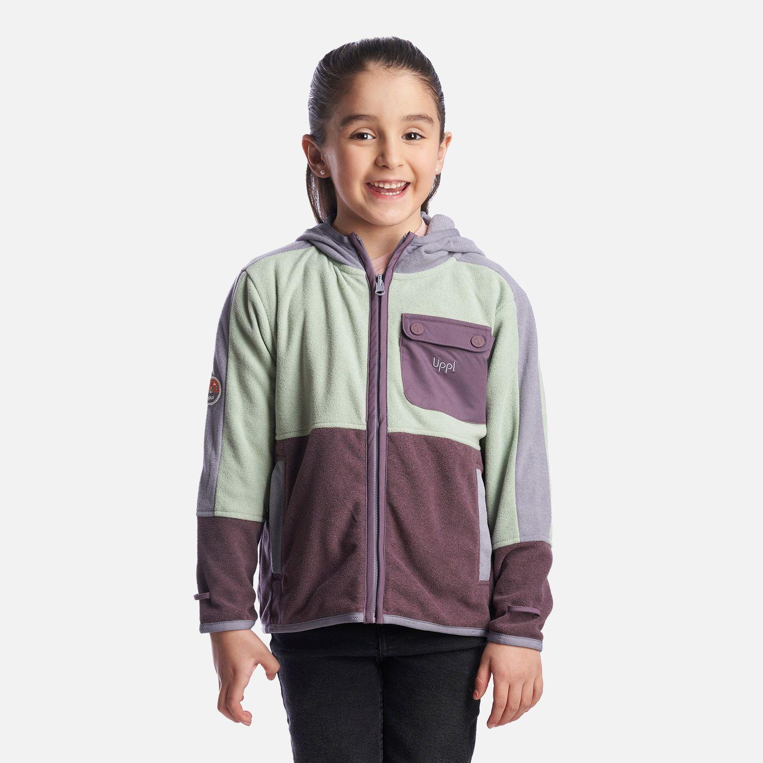 Poleron Niña FirePlace Hoody Sweatshirt Morado Claro Lippi-1