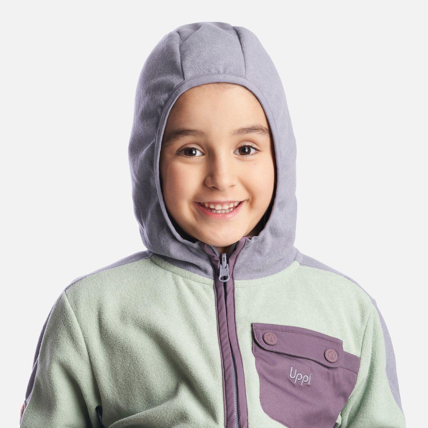 Poleron Niña FirePlace Hoody Sweatshirt Morado Claro Lippi-4