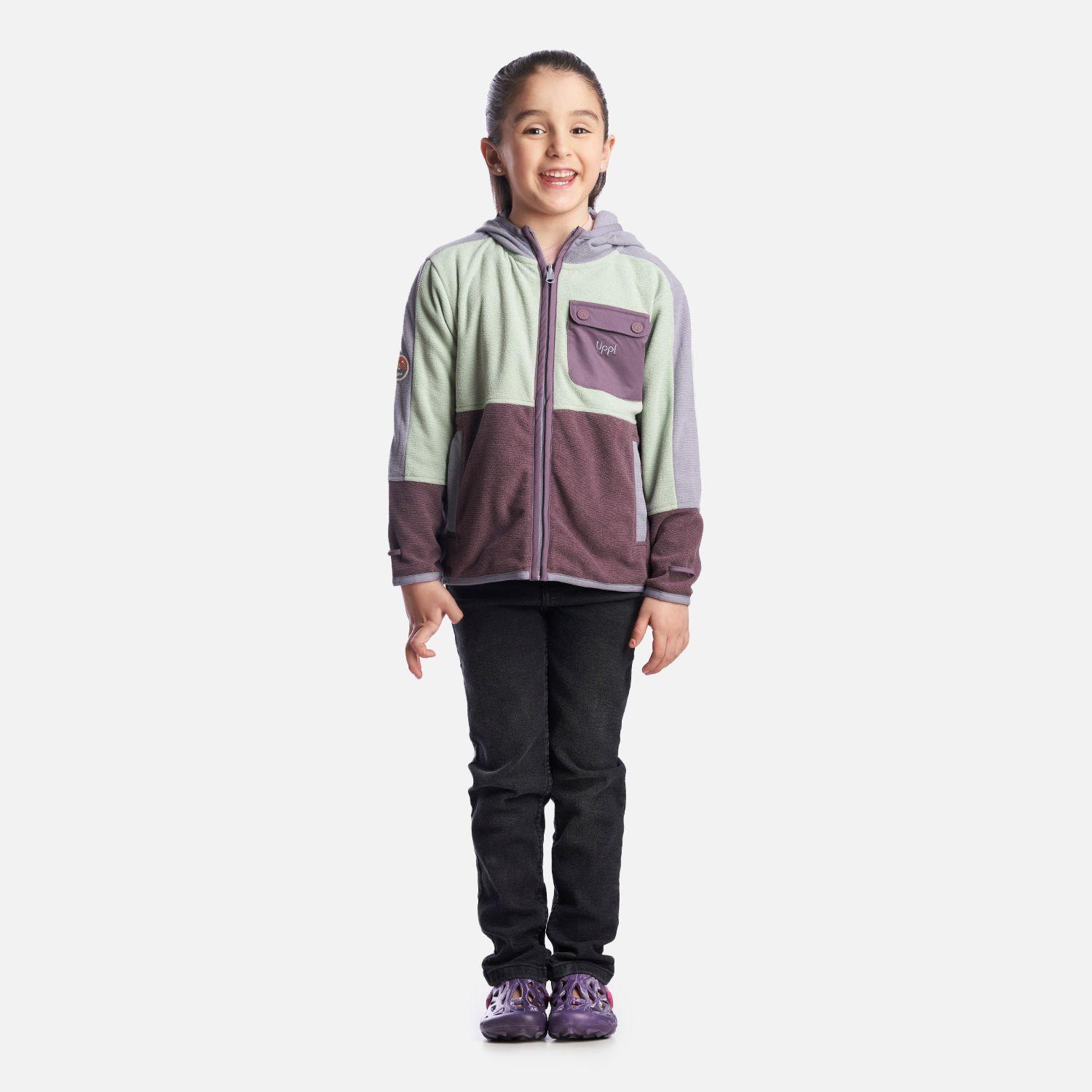 Poleron Niña FirePlace Hoody Sweatshirt Morado Claro Lippi-6