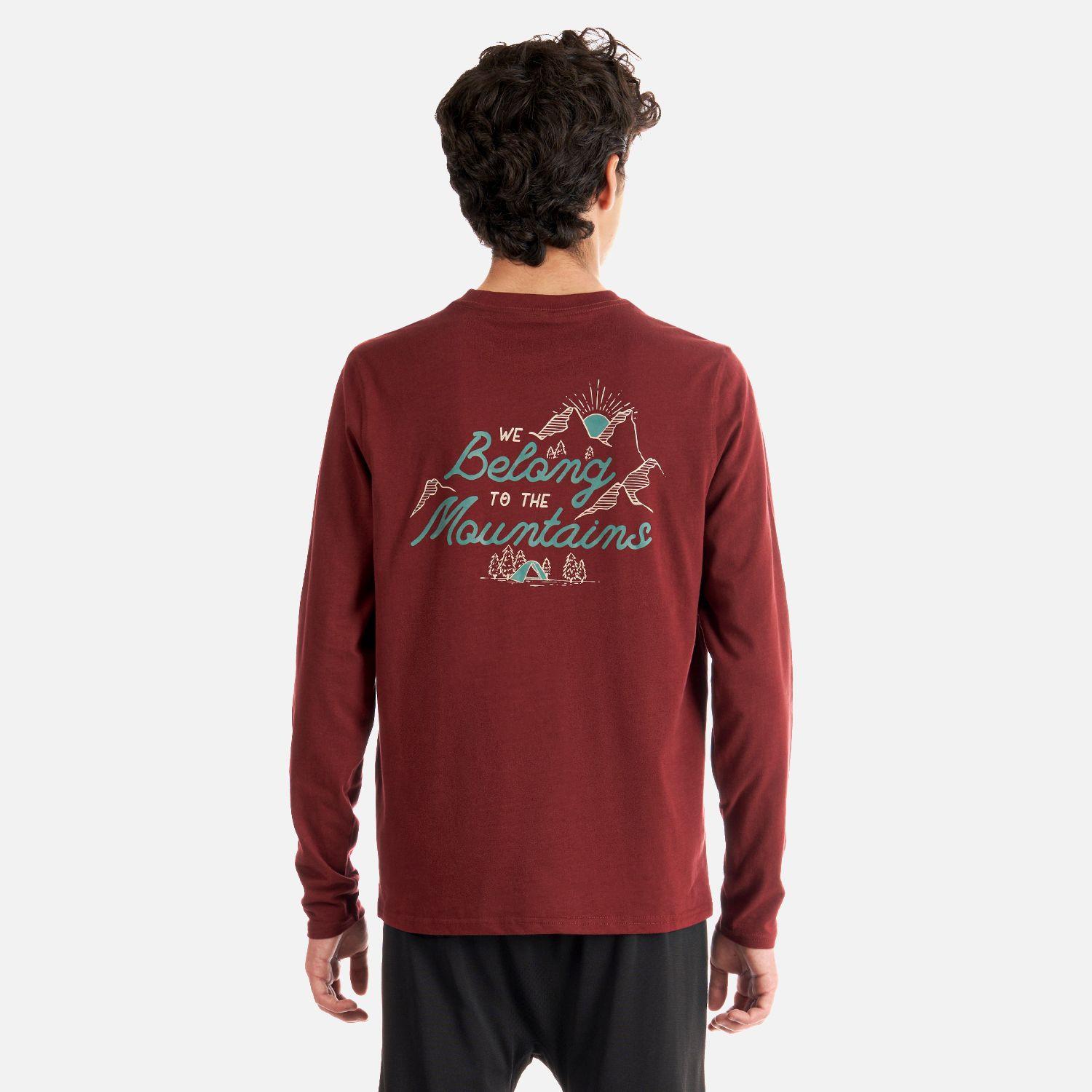 Polera Teen Boy Mountain Long Sleeve T-Shirt Burdeo Lippi-3