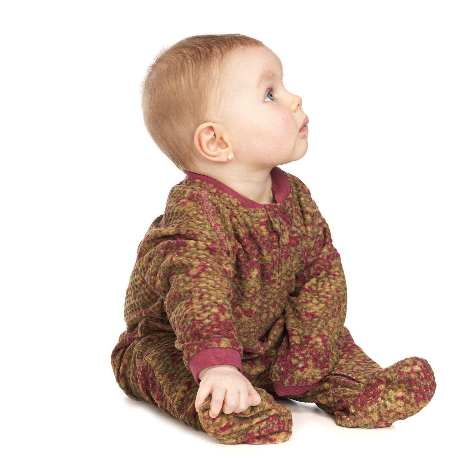 Enterito Baby Girl Saltamontes Nano-F Full Zip Onesie Print Laurel Lippi-3