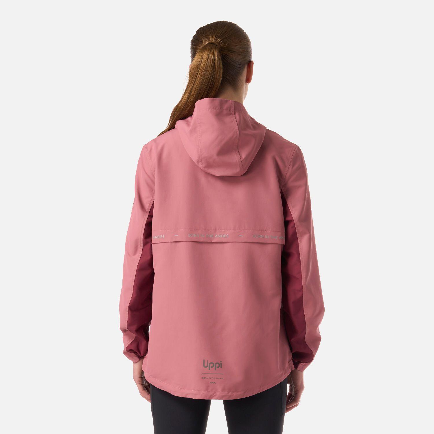 Chaqueta Mujer Nightfall Windbreaker 1/4 Zip Hoody Jacket Rosado V26-2