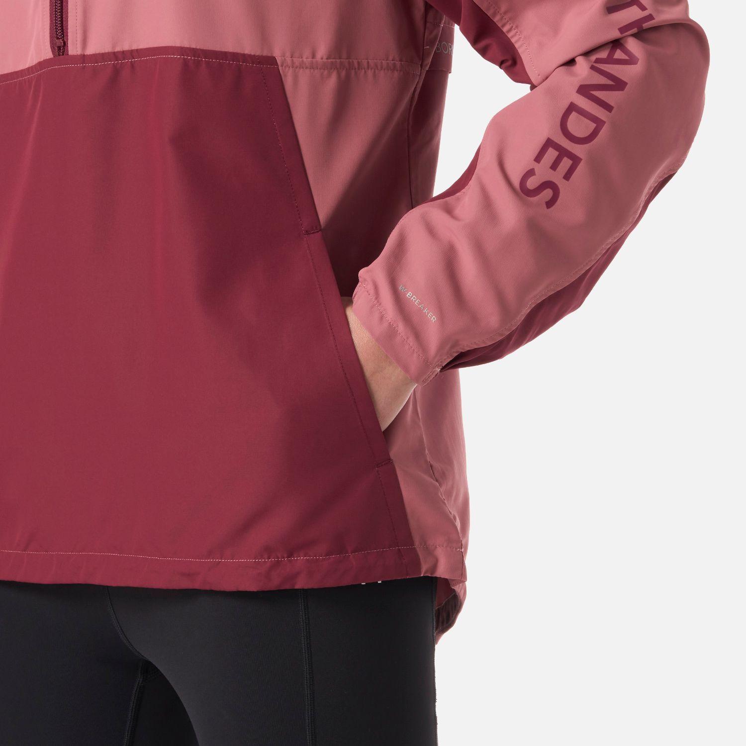 Chaqueta Mujer Nightfall Windbreaker 1/4 Zip Hoody Jacket Rosado V26-4