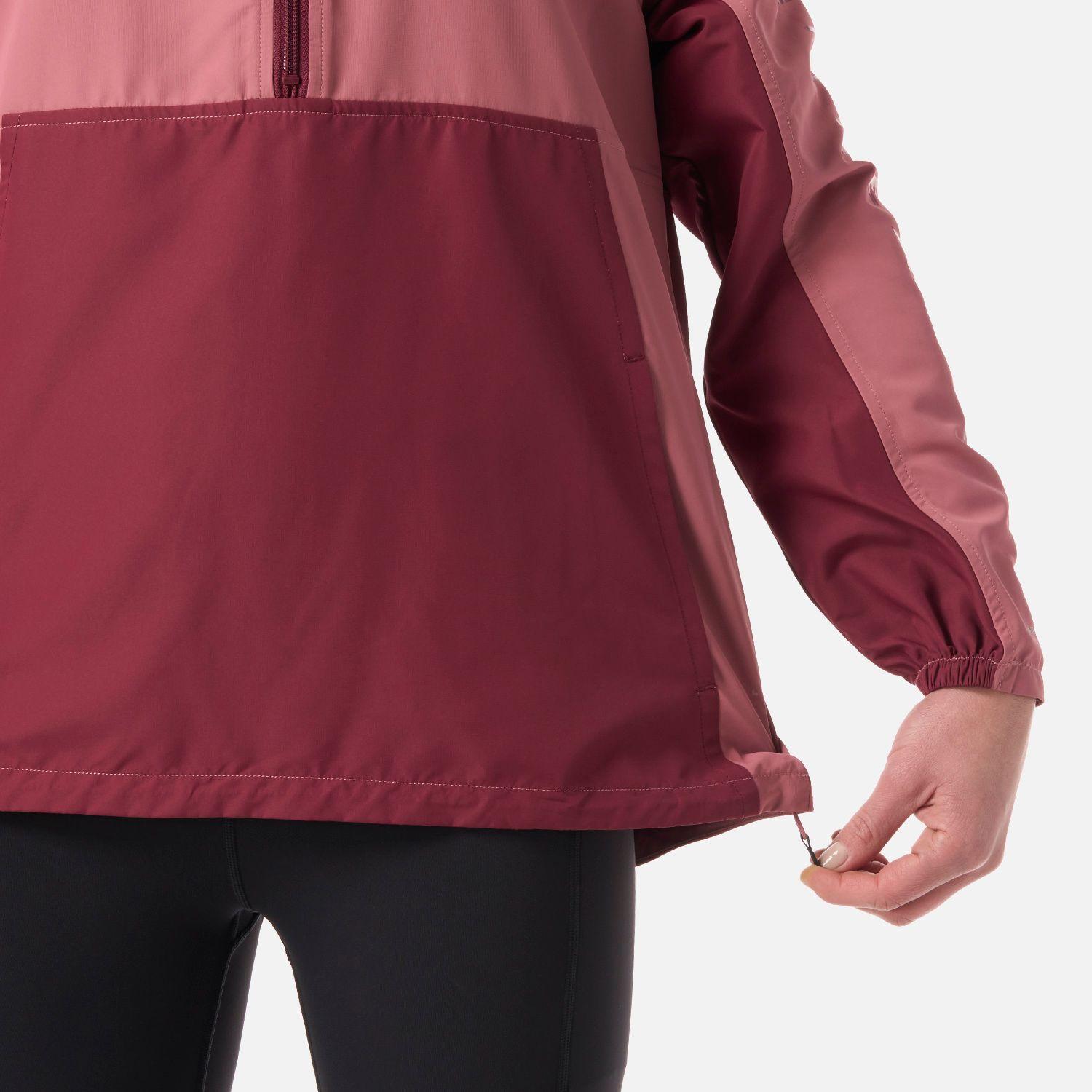Chaqueta Mujer Nightfall Windbreaker 1/4 Zip Hoody Jacket Rosado V26-5