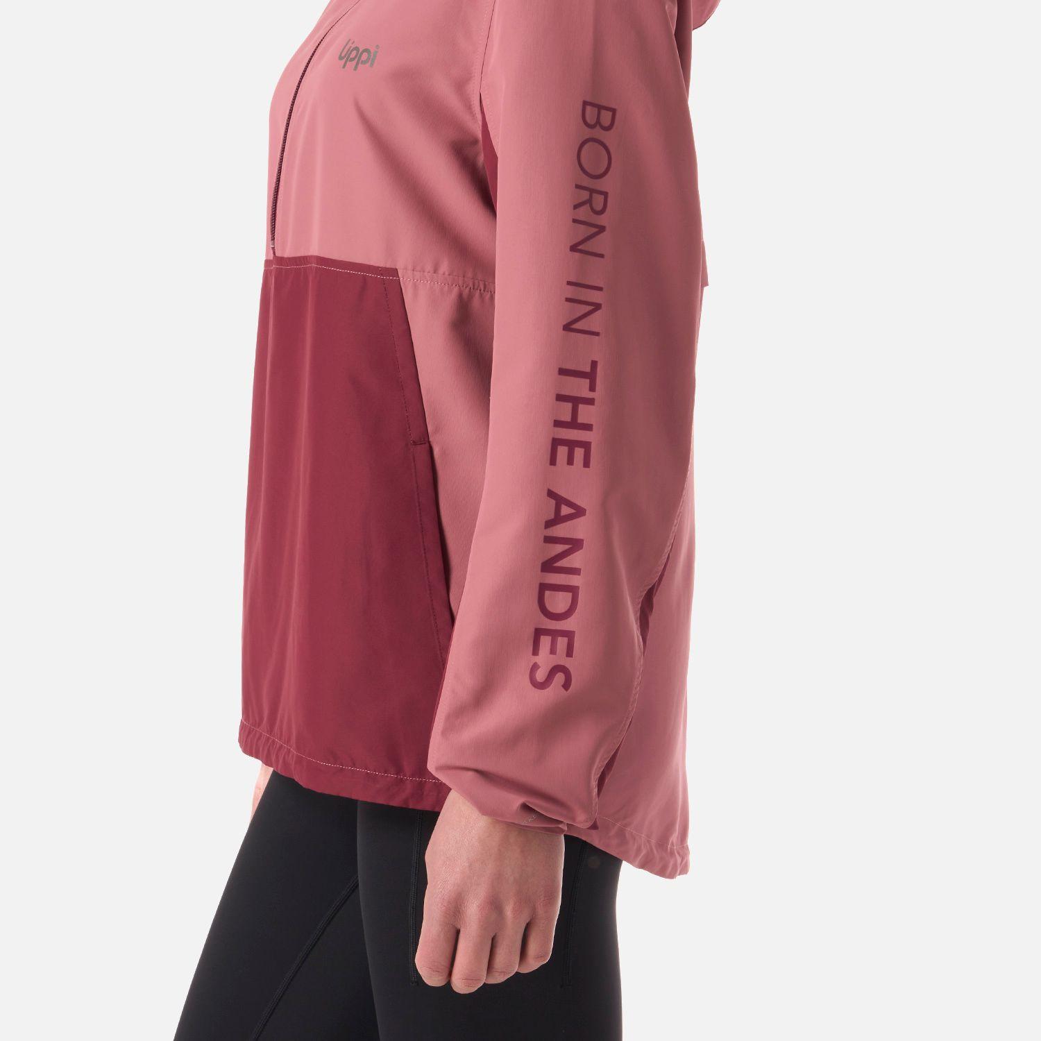Chaqueta Mujer Nightfall Windbreaker 1/4 Zip Hoody Jacket Rosado V26-6
