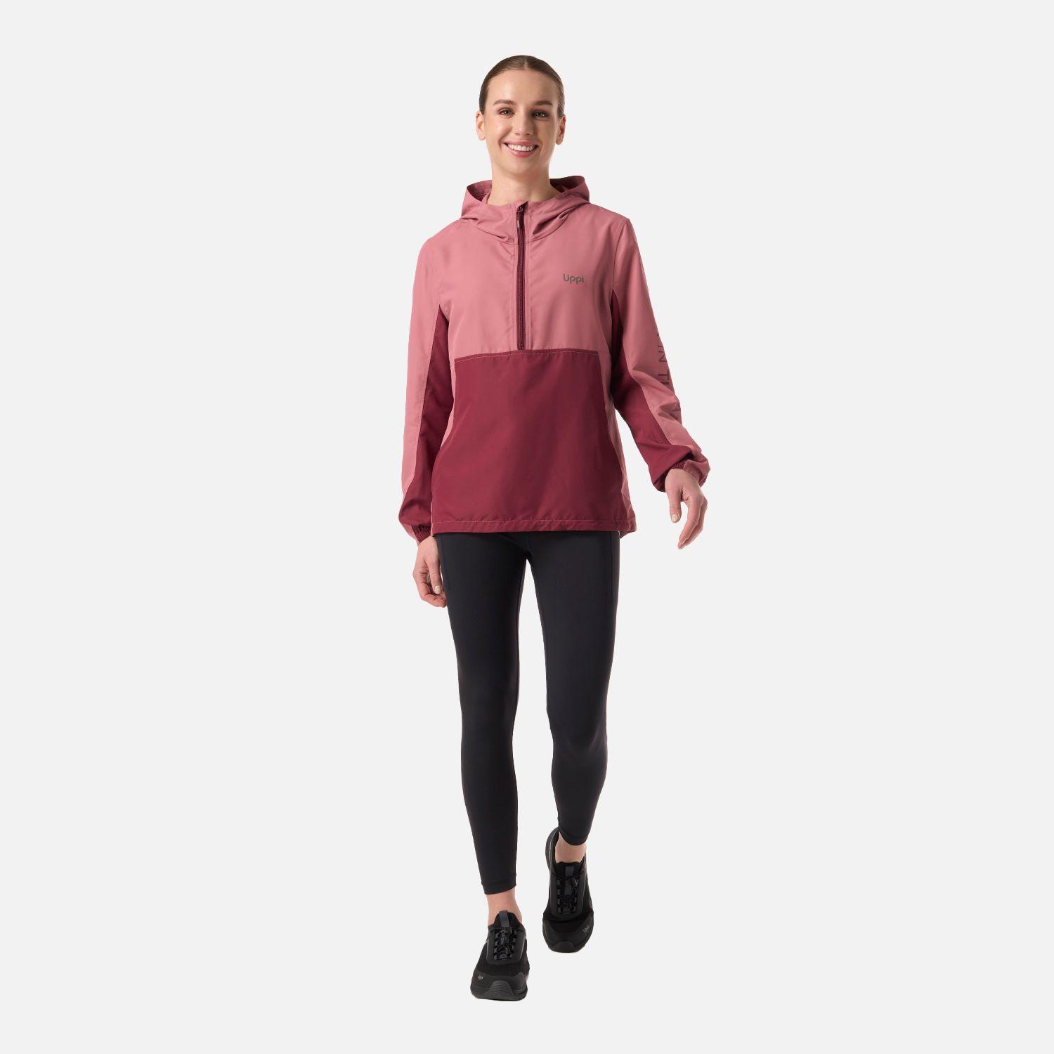 Chaqueta Mujer Nightfall Windbreaker 1/4 Zip Hoody Jacket Rosado V26-7