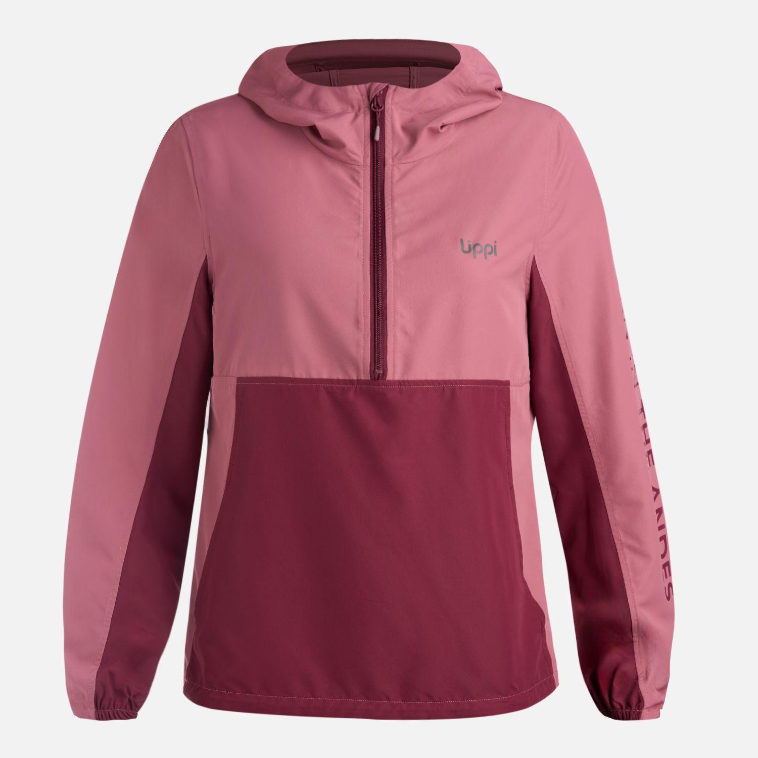Chaqueta Mujer Nightfall Windbreaker 1/4 Zip Hoody Jacket Rosado V26-8