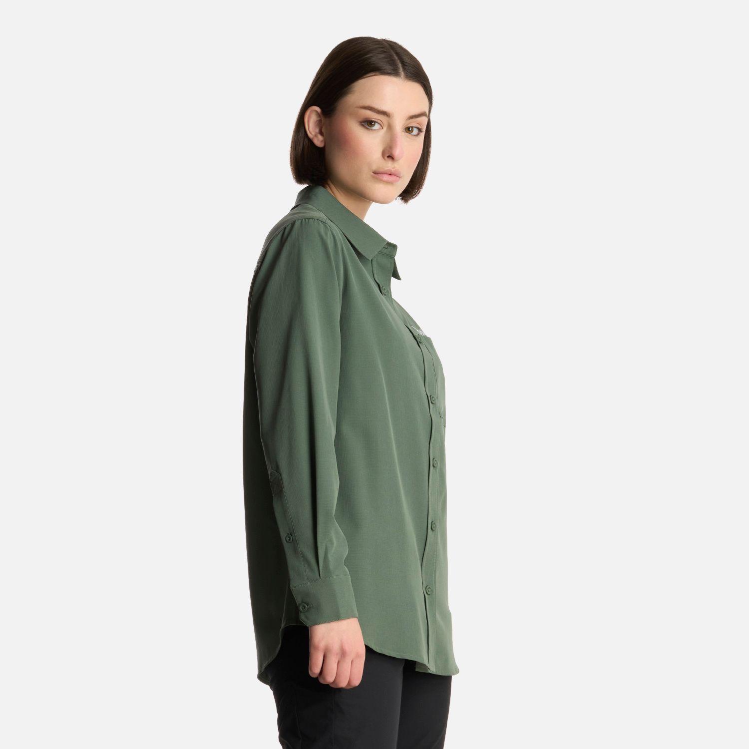 Camisa Mujer Murallon Q-Dry Shirt Jade Oscuro Lippi-1