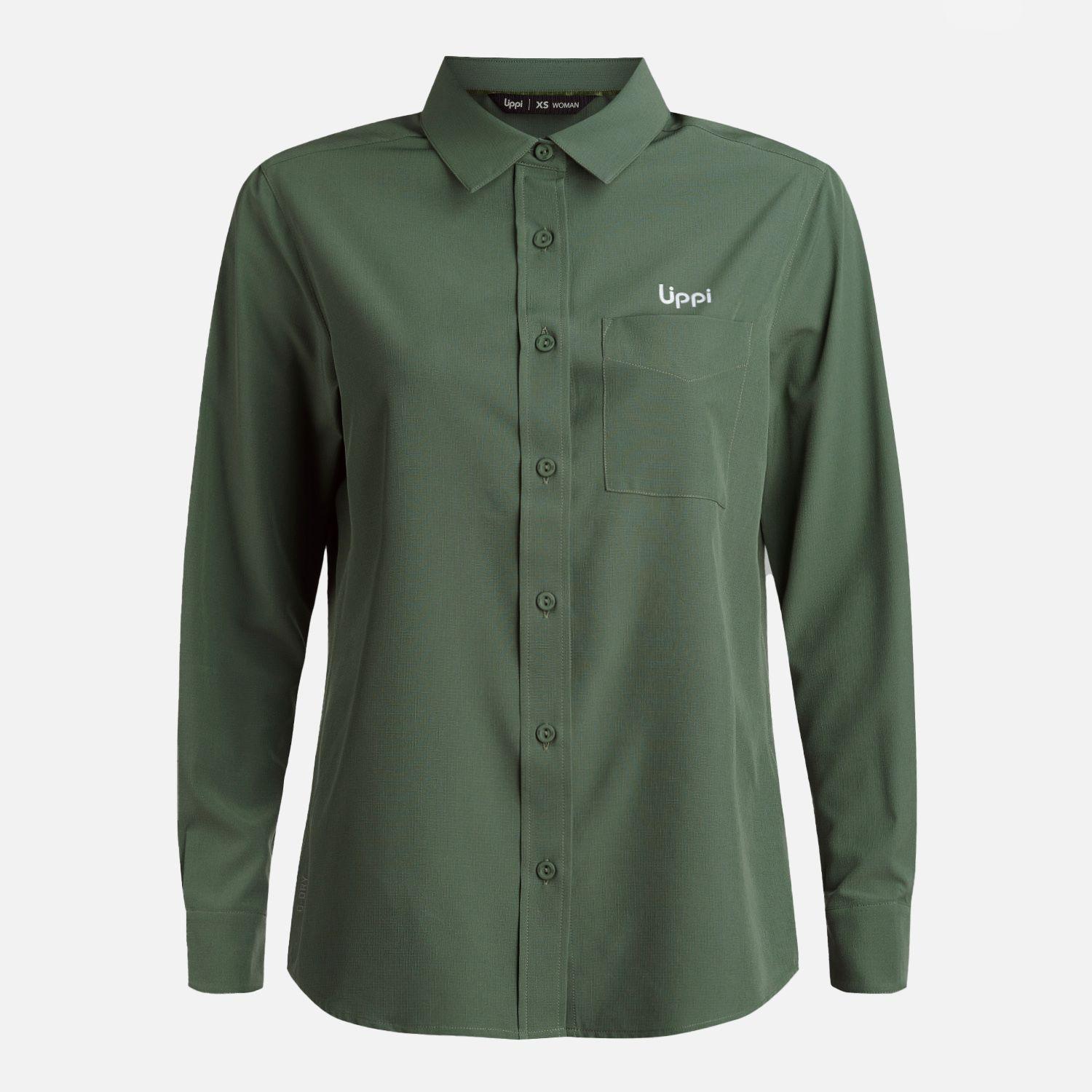 Camisa Mujer Murallon Q-Dry Shirt Jade Oscuro Lippi-5